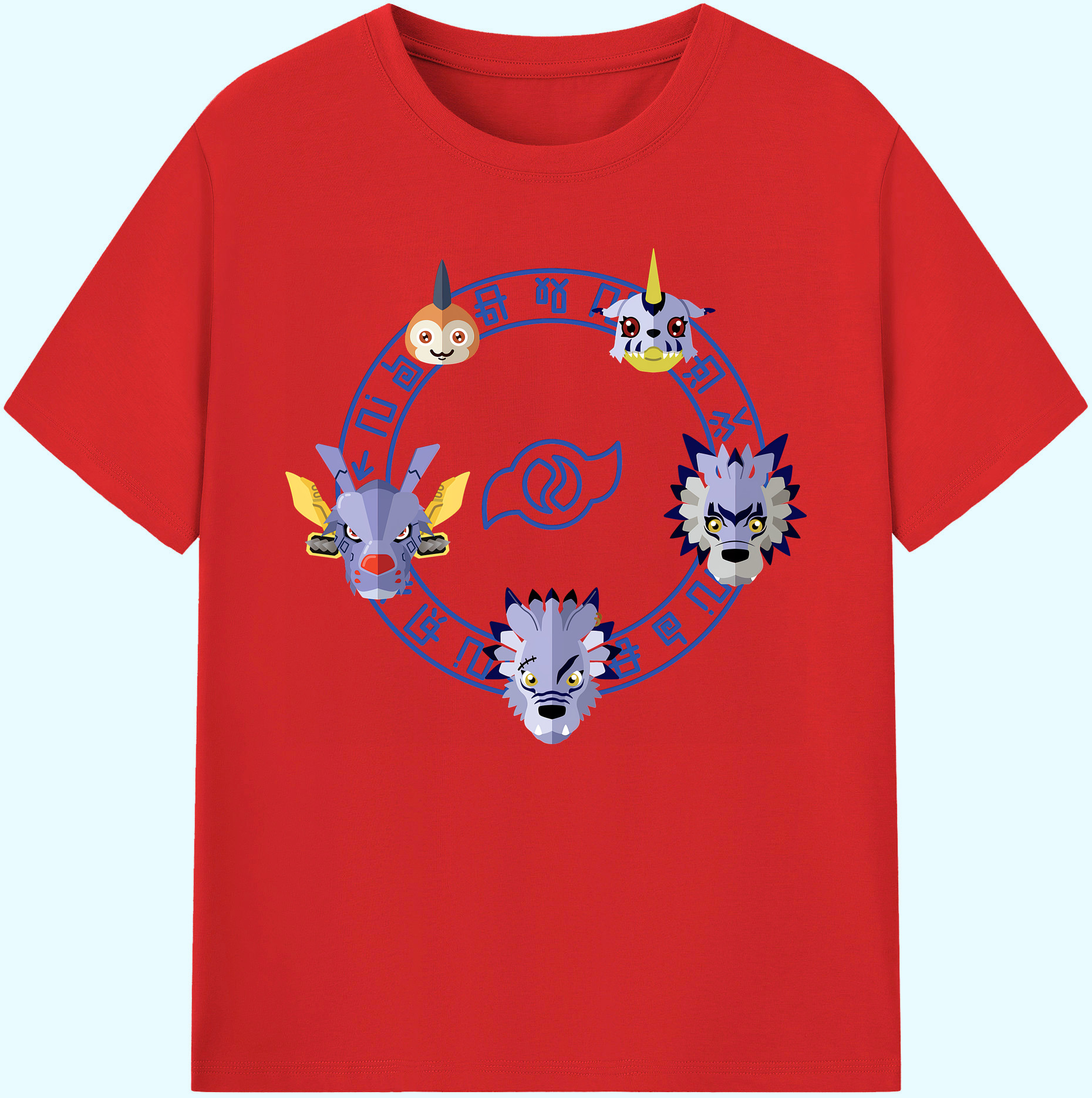 （画像用） Digimon デジタルモンスター/デジモン 綿100％ メンズ半袖Tシャツ｜肌触りやわらか＆通気性