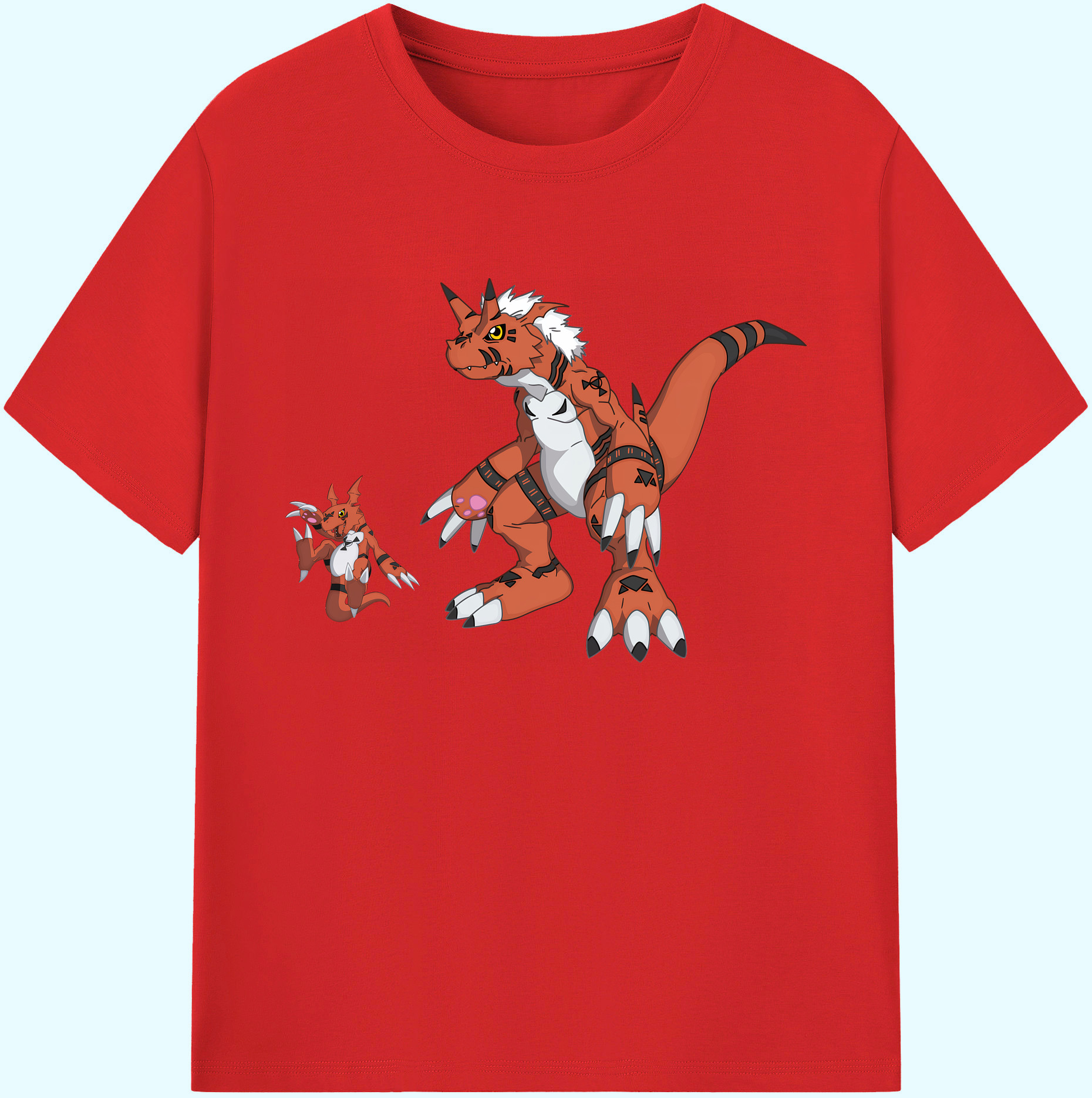 （画像用） Digimon デジタルモンスター/デジモン 綿100％ メンズ半袖Tシャツ｜肌触りやわらか＆通気性