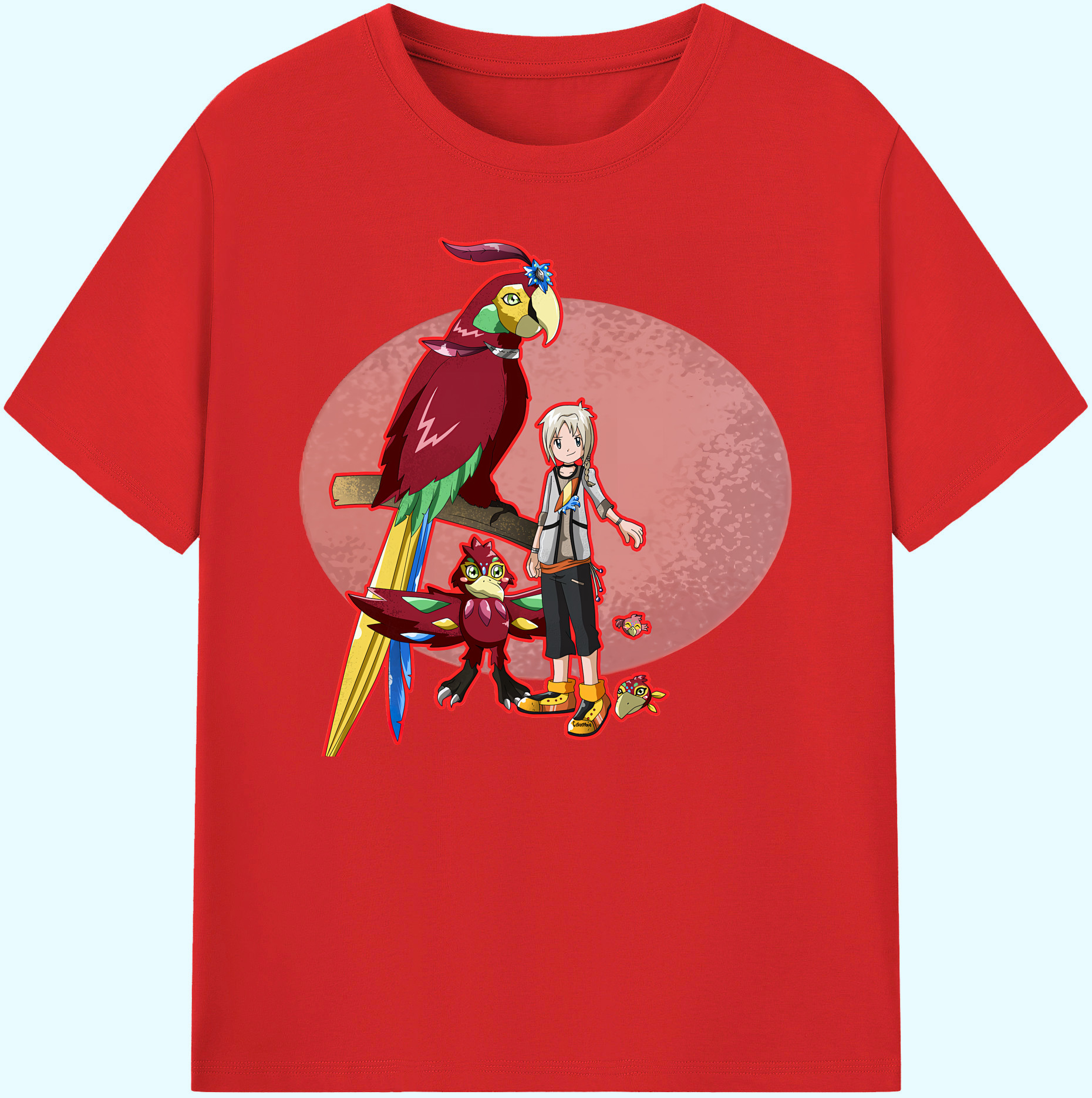 （画像用） Digimon デジタルモンスター/デジモン 綿100％ メンズ半袖Tシャツ｜肌触りやわらか＆通気性