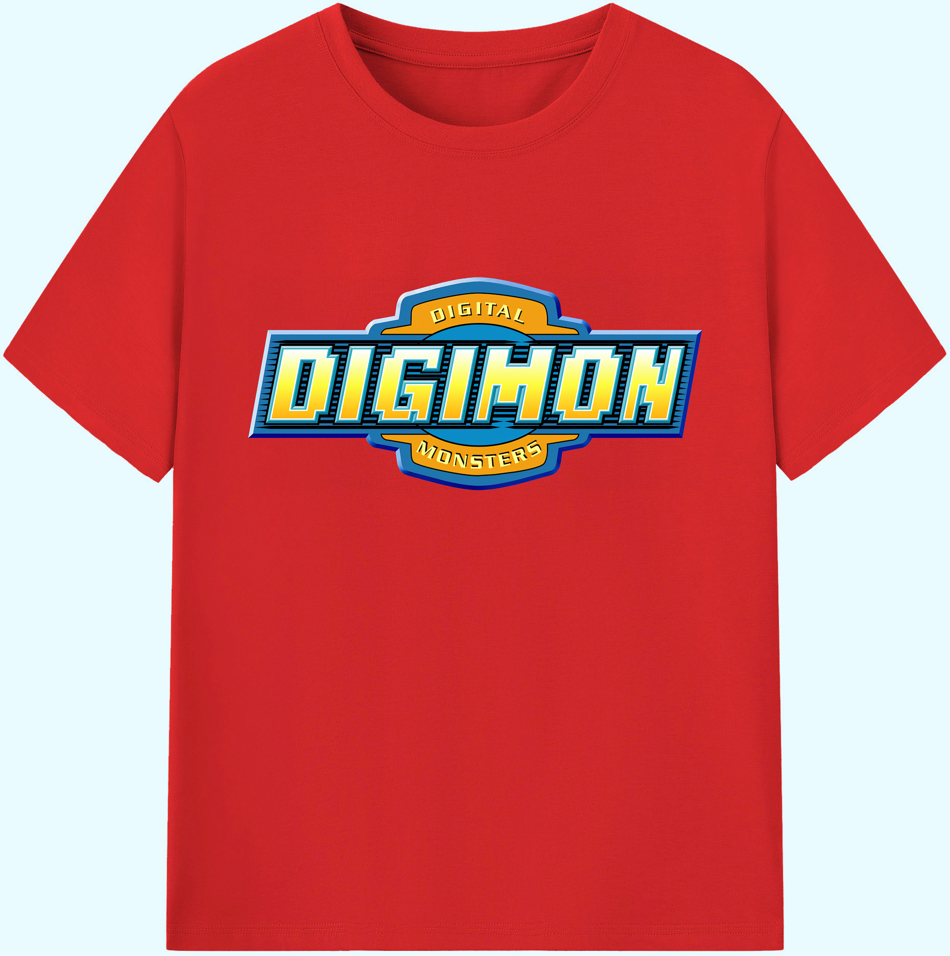 （画像用） Digimon デジタルモンスター/デジモン 綿100％ メンズ半袖Tシャツ｜肌触りやわらか＆通気性