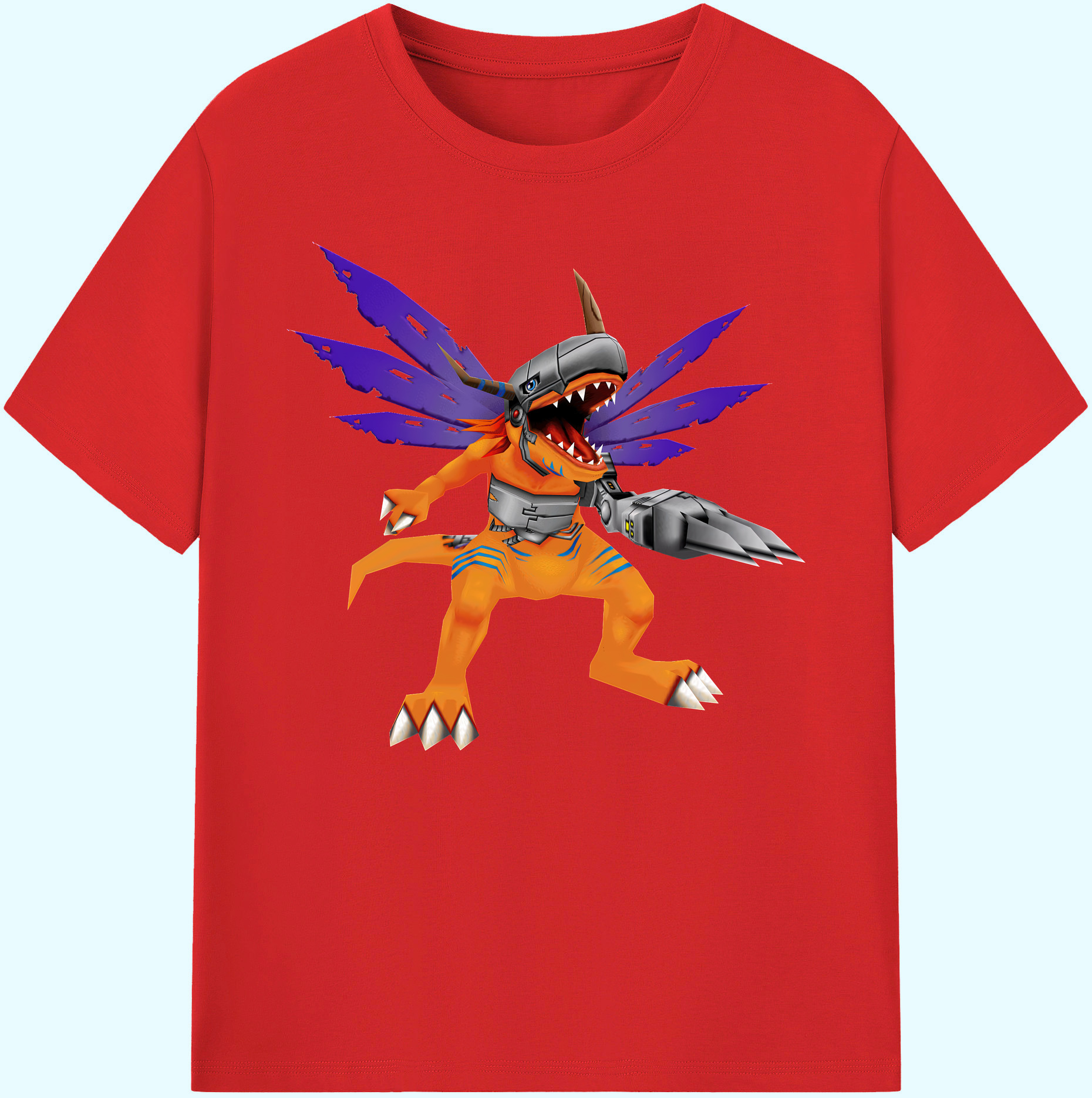 （画像用） Digimon デジタルモンスター/デジモン 綿100％ メンズ半袖Tシャツ｜肌触りやわらか＆通気性