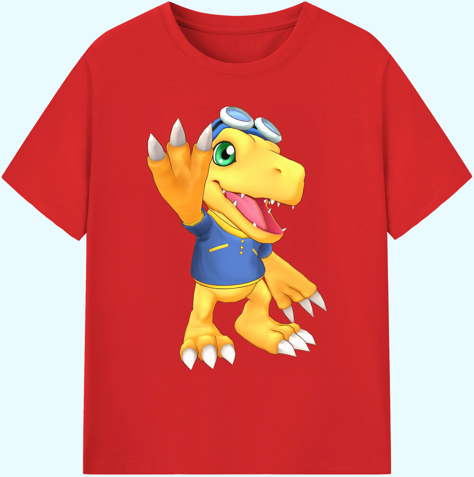 （画像用） Digimon デジタルモンスター/デジモン 綿100％ メンズ半袖Tシャツ｜肌触りやわらか＆通気性