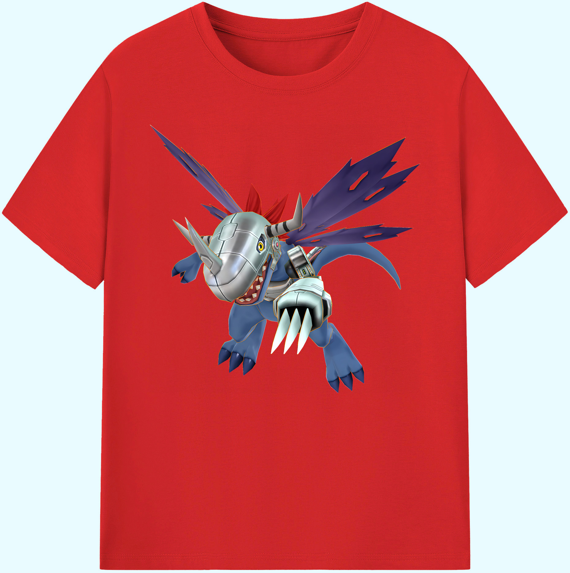 （画像用） Digimon デジタルモンスター/デジモン 綿100％ メンズ半袖Tシャツ｜肌触りやわらか＆通気性