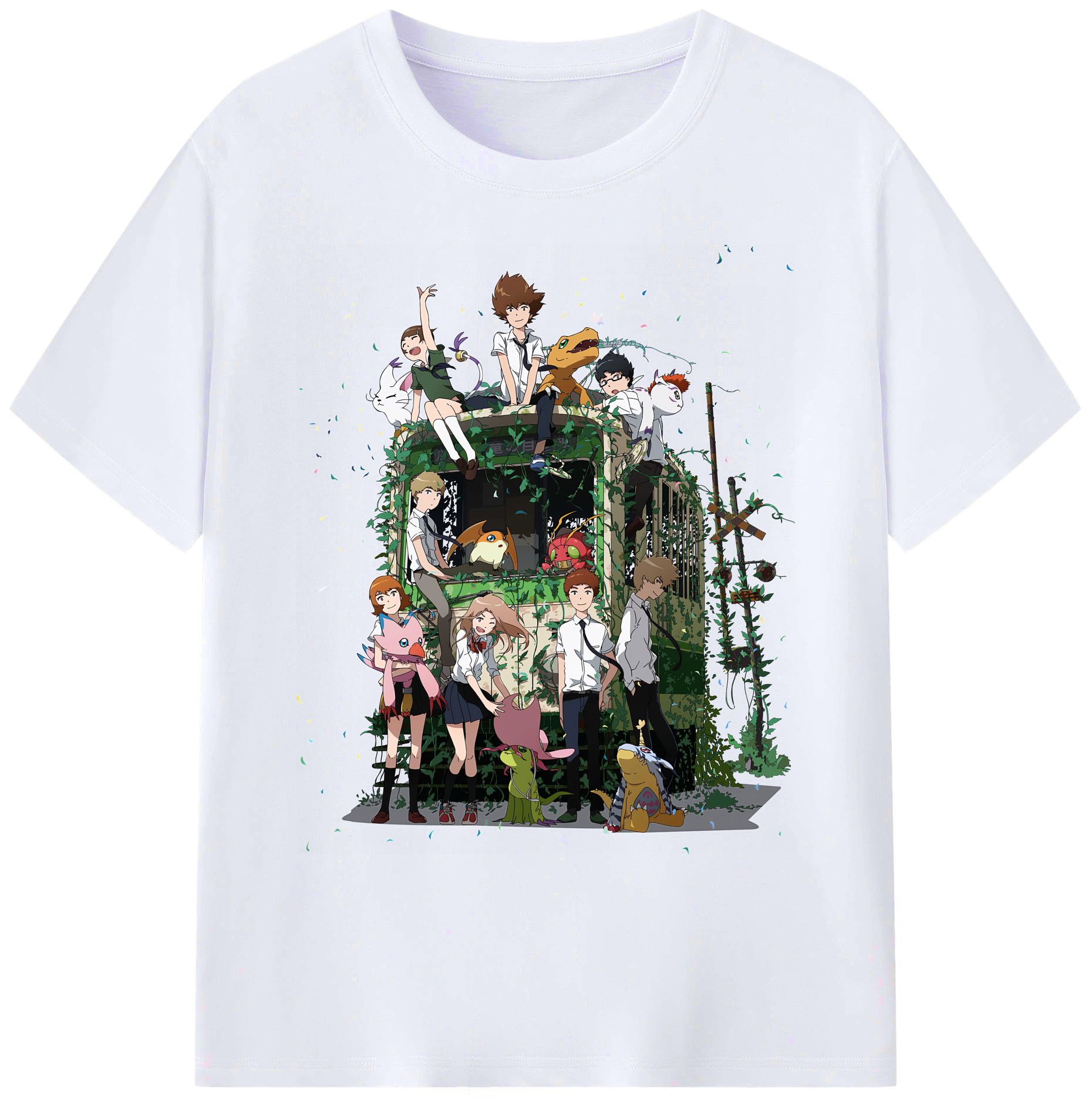 （画像用） Digimon デジタルモンスター/デジモン 綿100％ メンズ半袖Tシャツ｜肌触りやわらか＆通気性