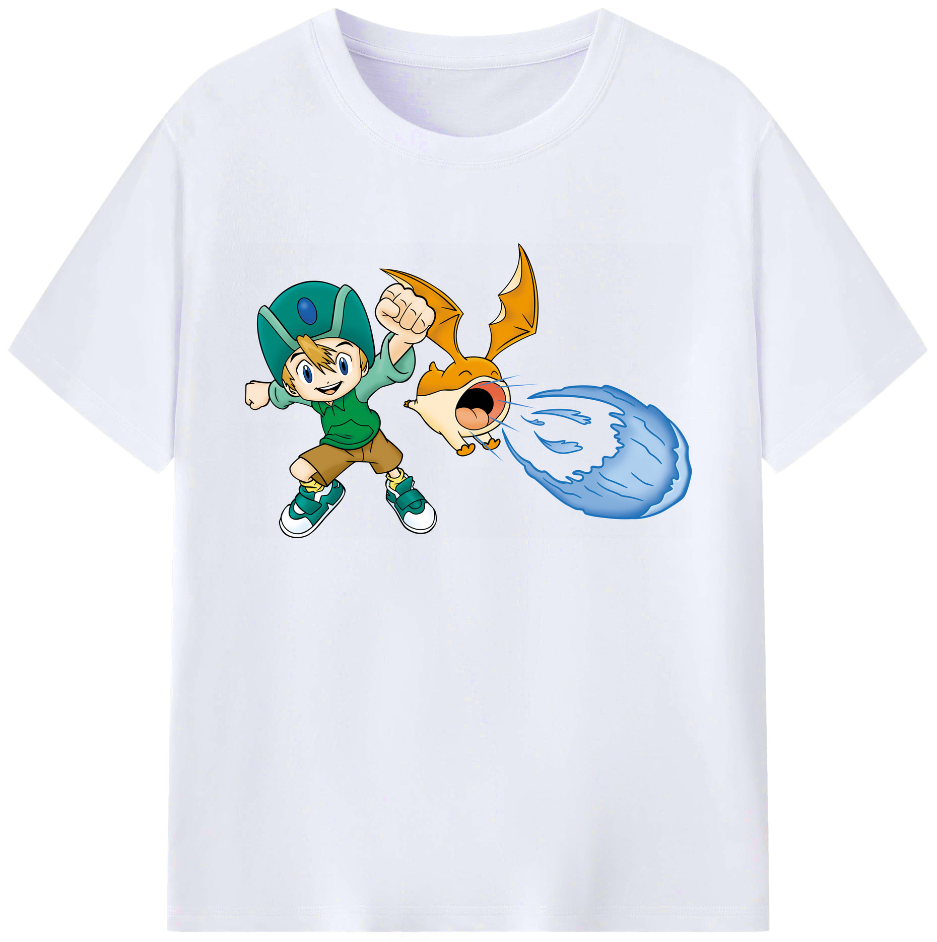 （画像用） Digimon デジタルモンスター/デジモン 綿100％ メンズ半袖Tシャツ｜肌触りやわらか＆通気性