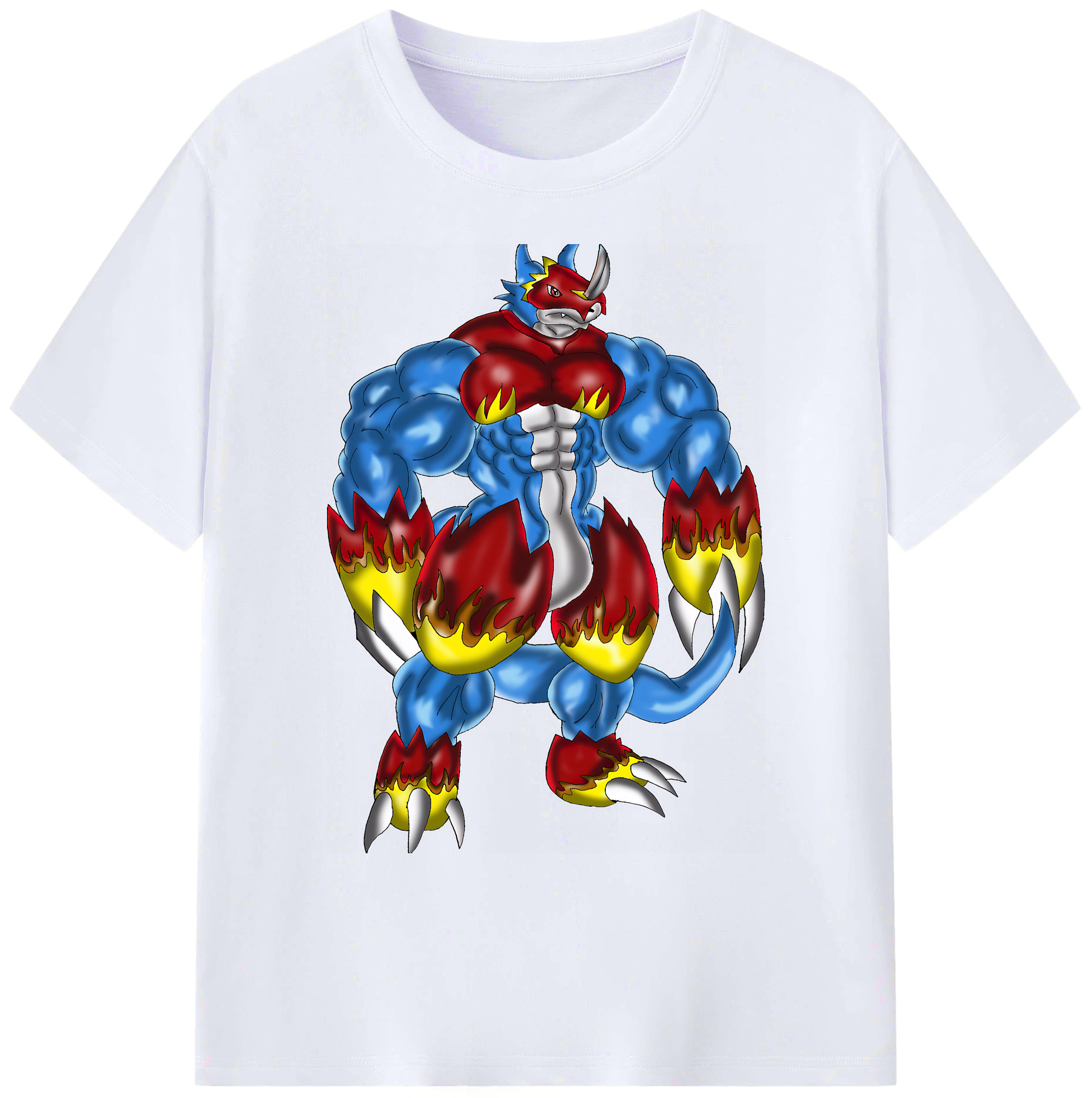 （画像用） Digimon デジタルモンスター/デジモン 綿100％ メンズ半袖Tシャツ｜肌触りやわらか＆通気性