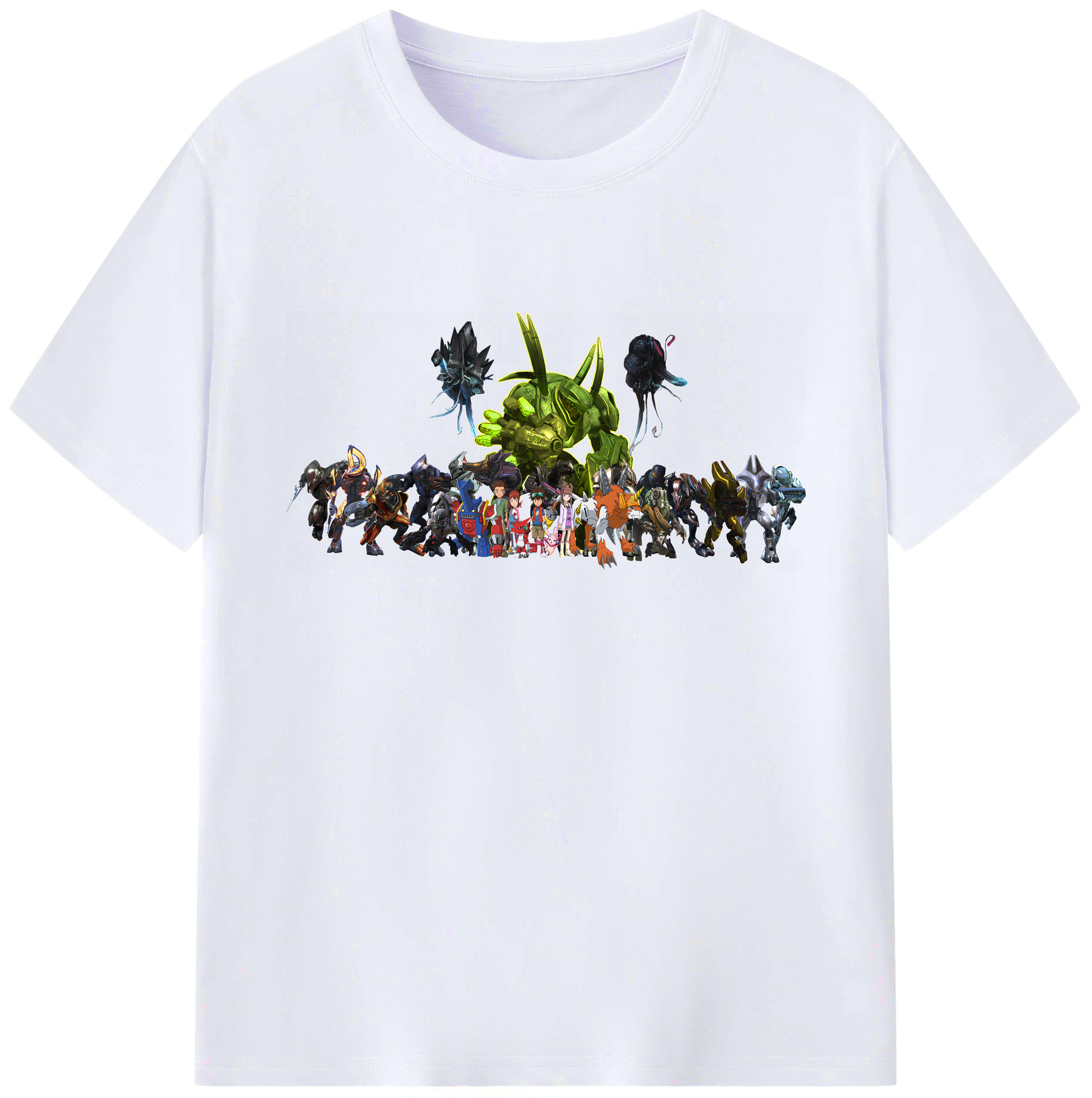 （画像用） Digimon デジタルモンスター/デジモン 綿100％ メンズ半袖Tシャツ｜肌触りやわらか＆通気性