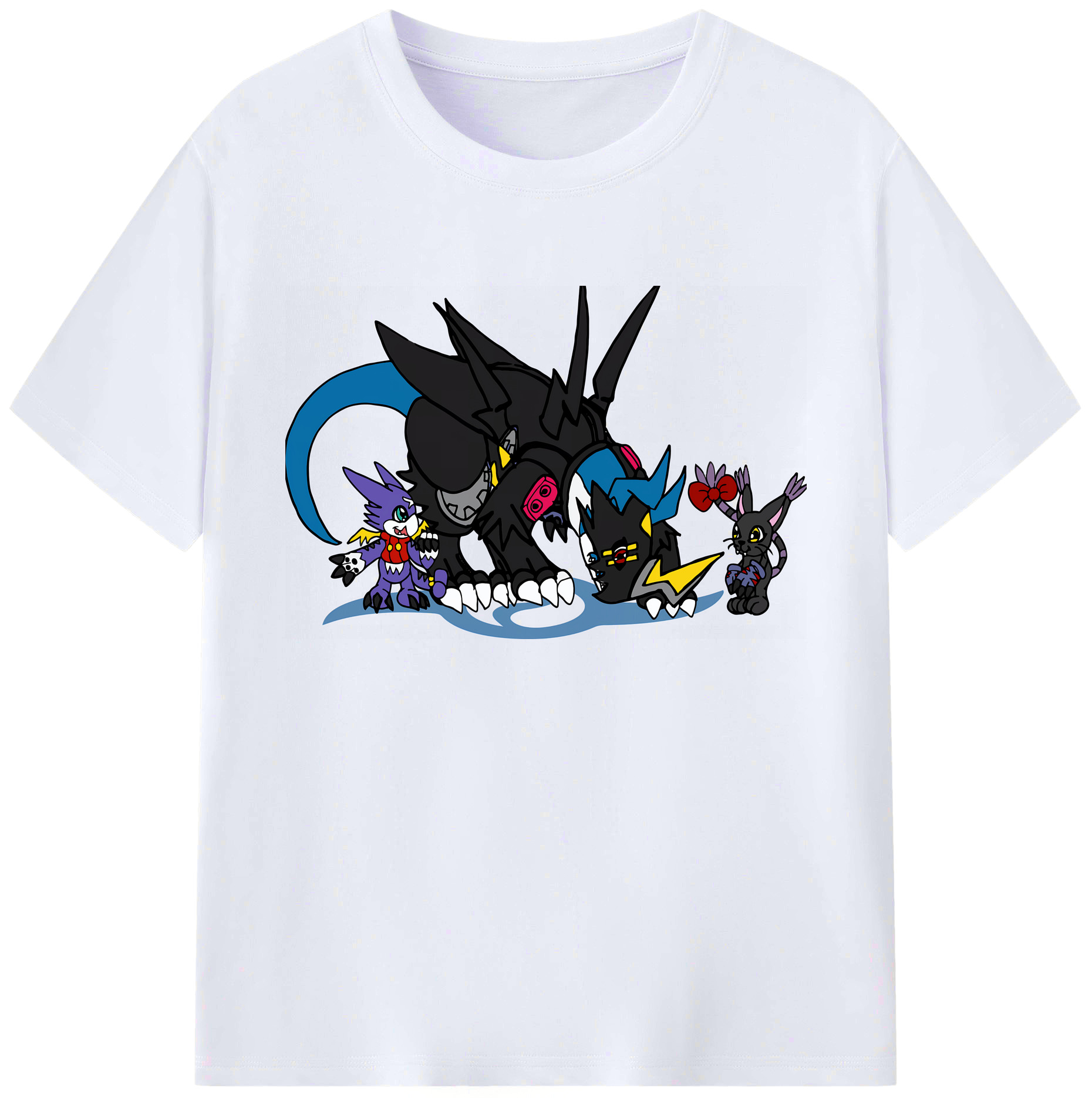 （画像用） Digimon デジタルモンスター/デジモン 綿100％ メンズ半袖Tシャツ｜肌触りやわらか＆通気性