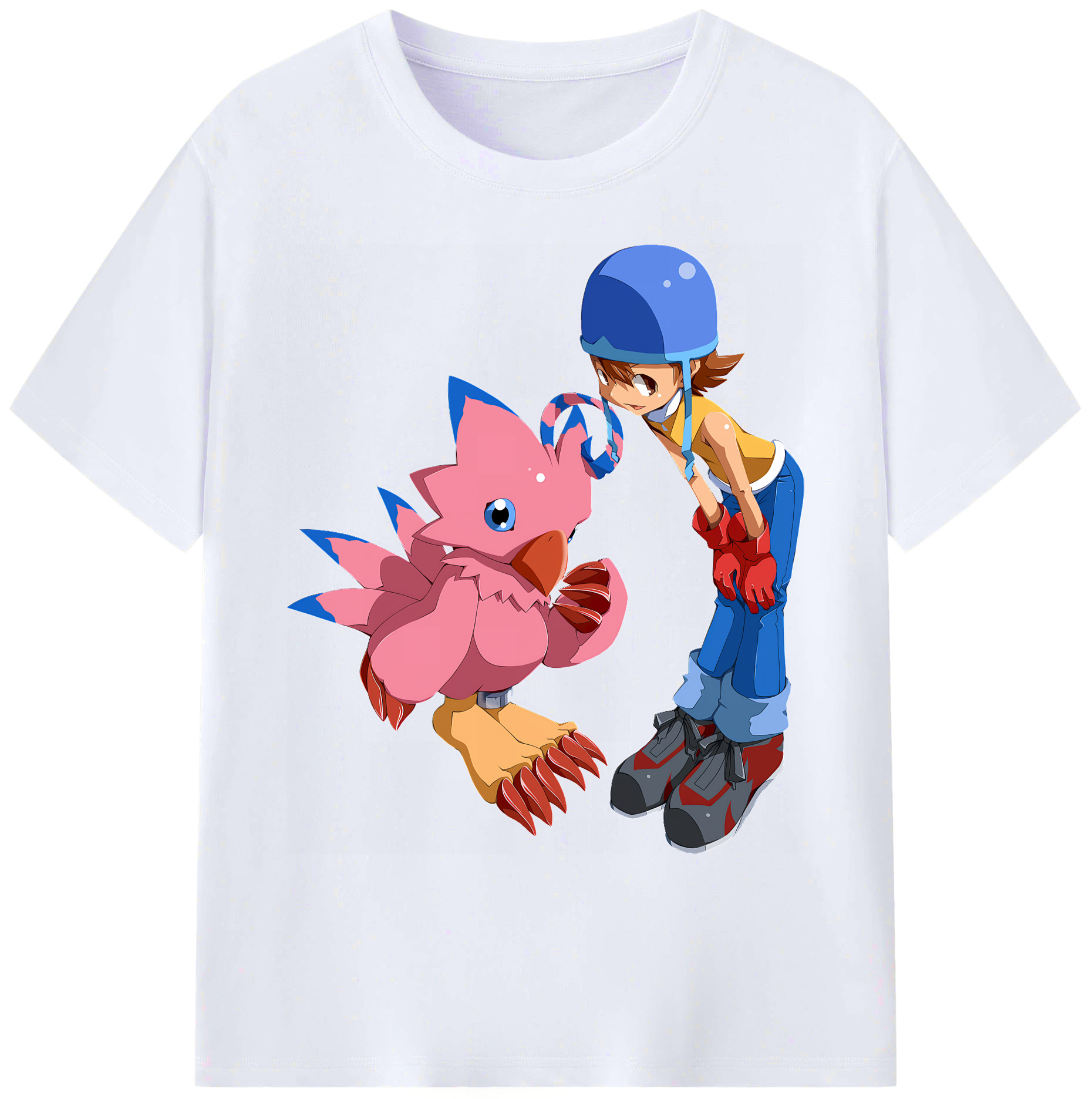 （画像用） Digimon デジタルモンスター/デジモン 綿100％ メンズ半袖Tシャツ｜肌触りやわらか＆通気性