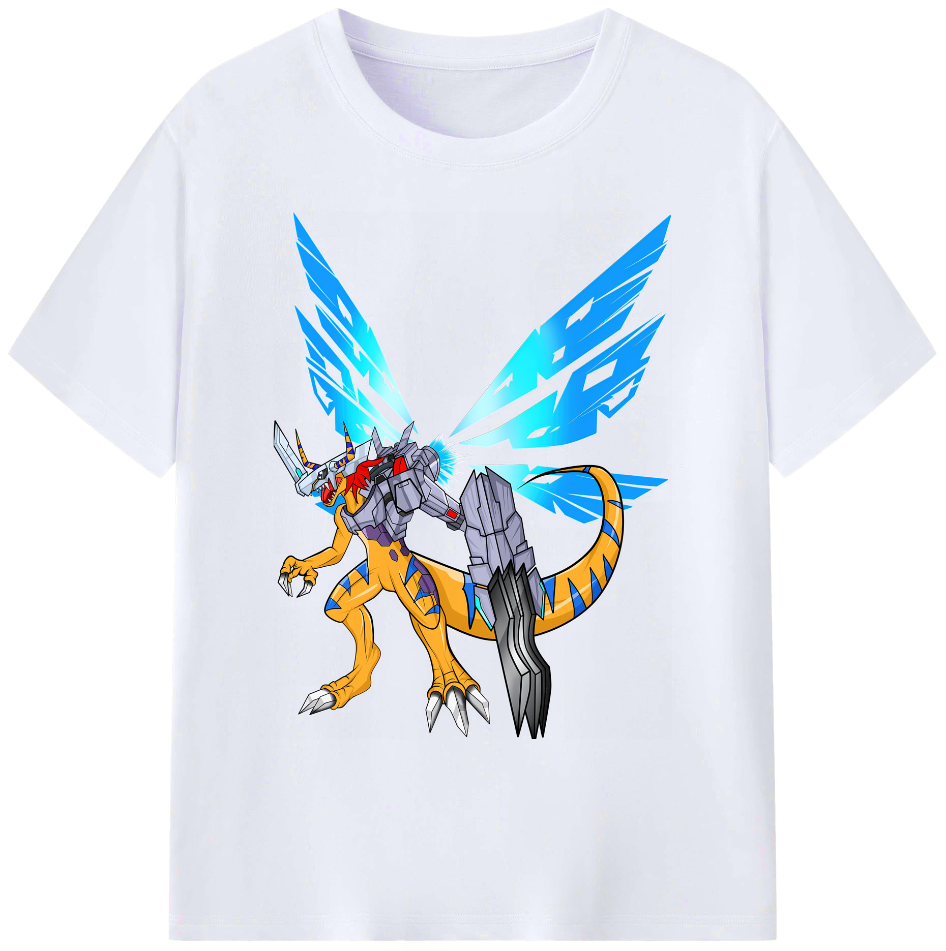 （画像用） Digimon デジタルモンスター/デジモン 綿100％ メンズ半袖Tシャツ｜肌触りやわらか＆通気性