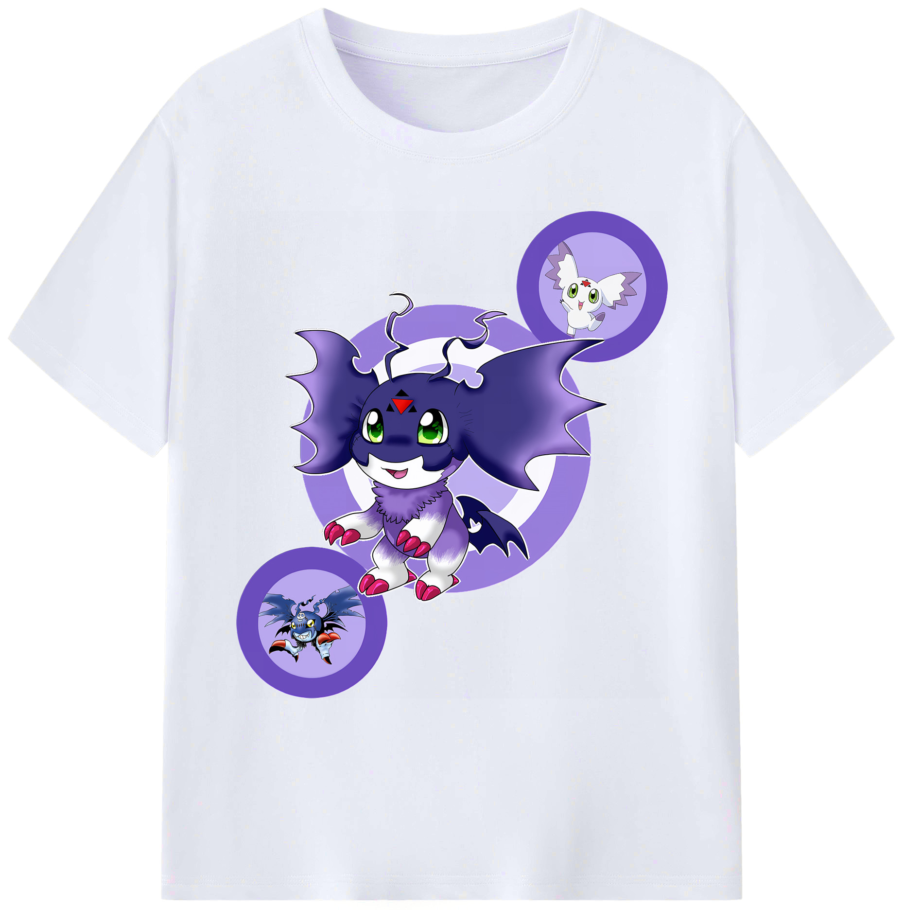 （画像用） Digimon デジタルモンスター/デジモン 綿100％ メンズ半袖Tシャツ｜肌触りやわらか＆通気性