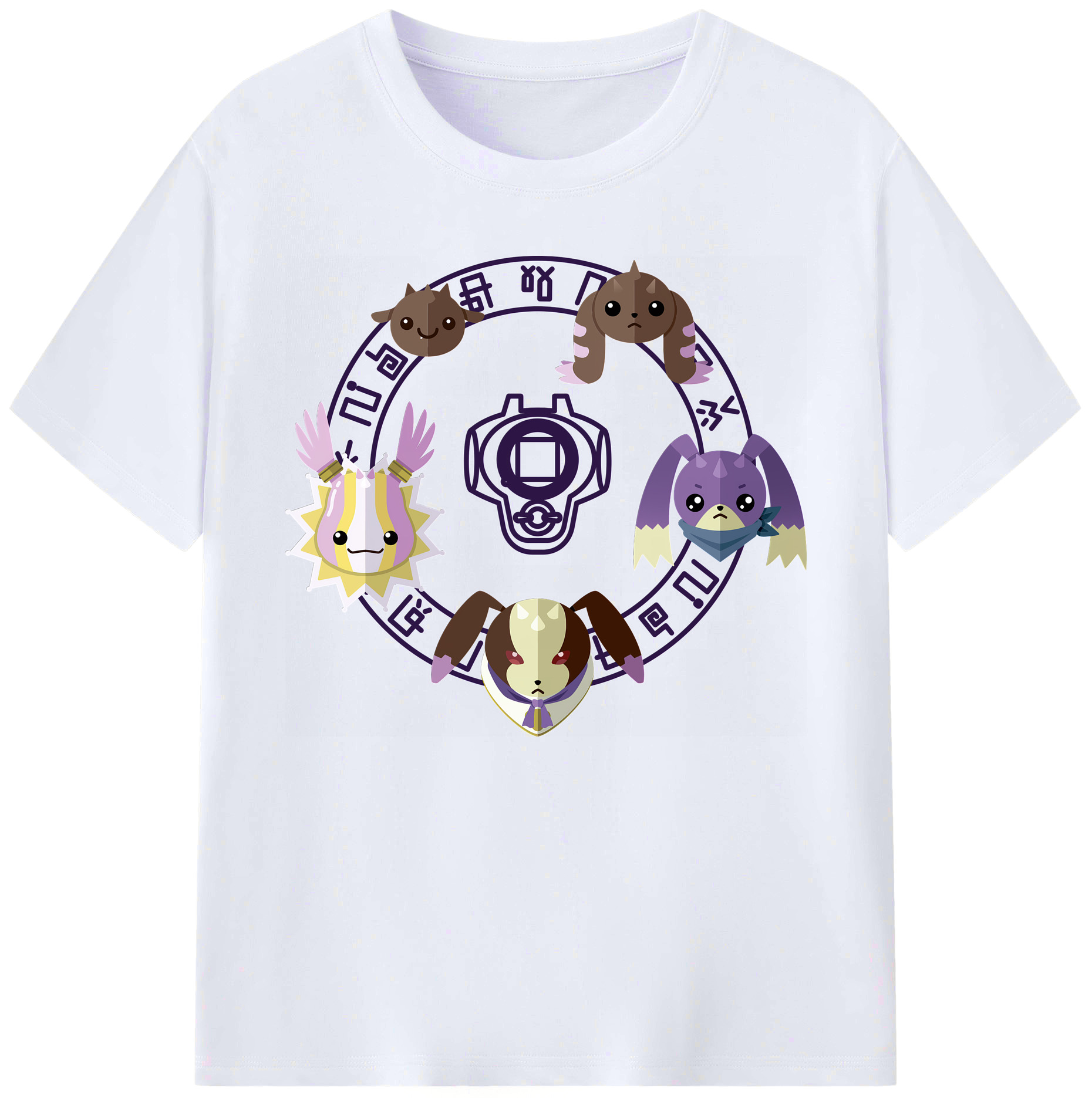 （画像用） Digimon デジタルモンスター/デジモン 綿100％ メンズ半袖Tシャツ｜肌触りやわらか＆通気性