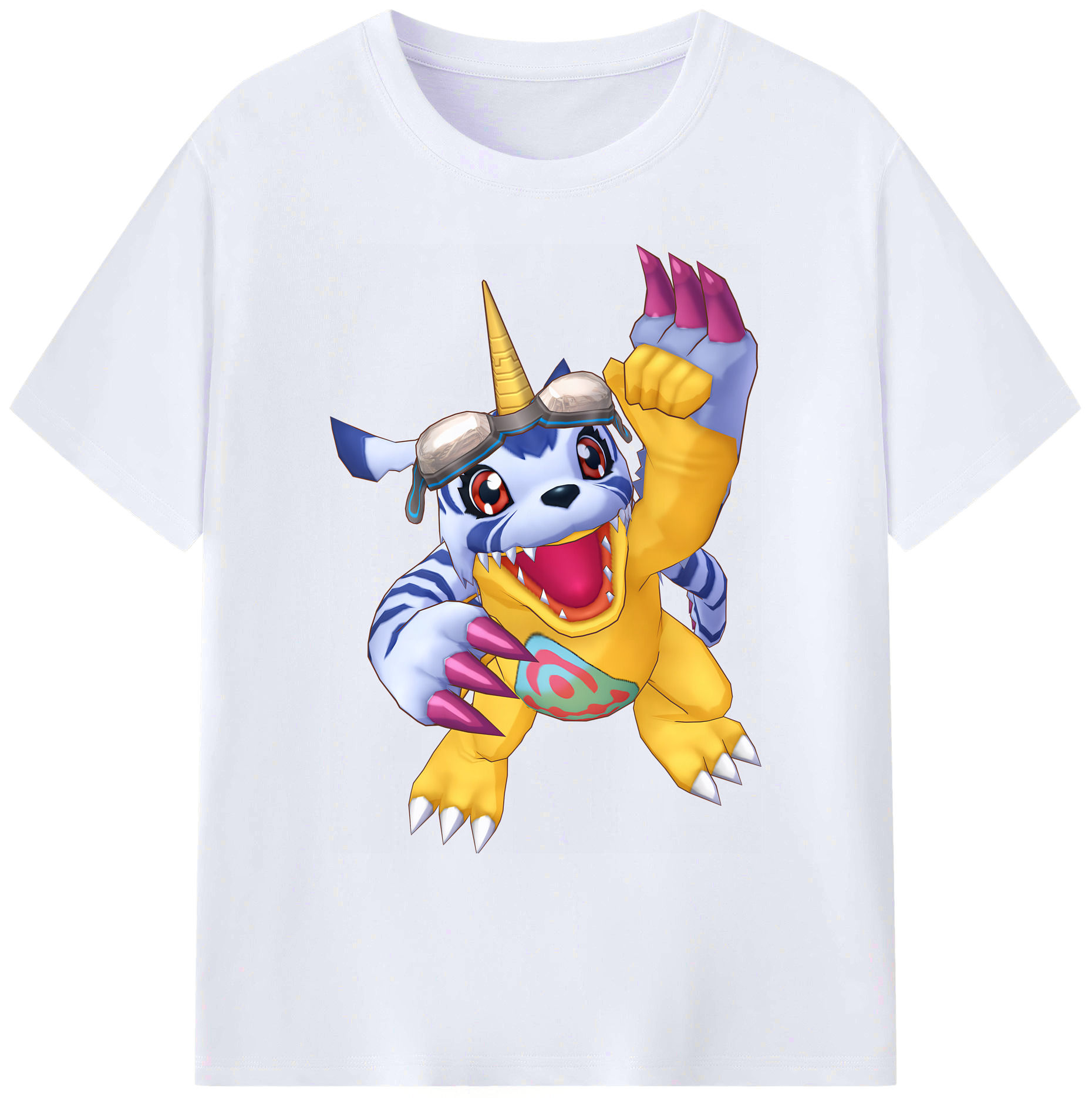（画像用） Digimon デジタルモンスター/デジモン 綿100％ メンズ半袖Tシャツ｜肌触りやわらか＆通気性