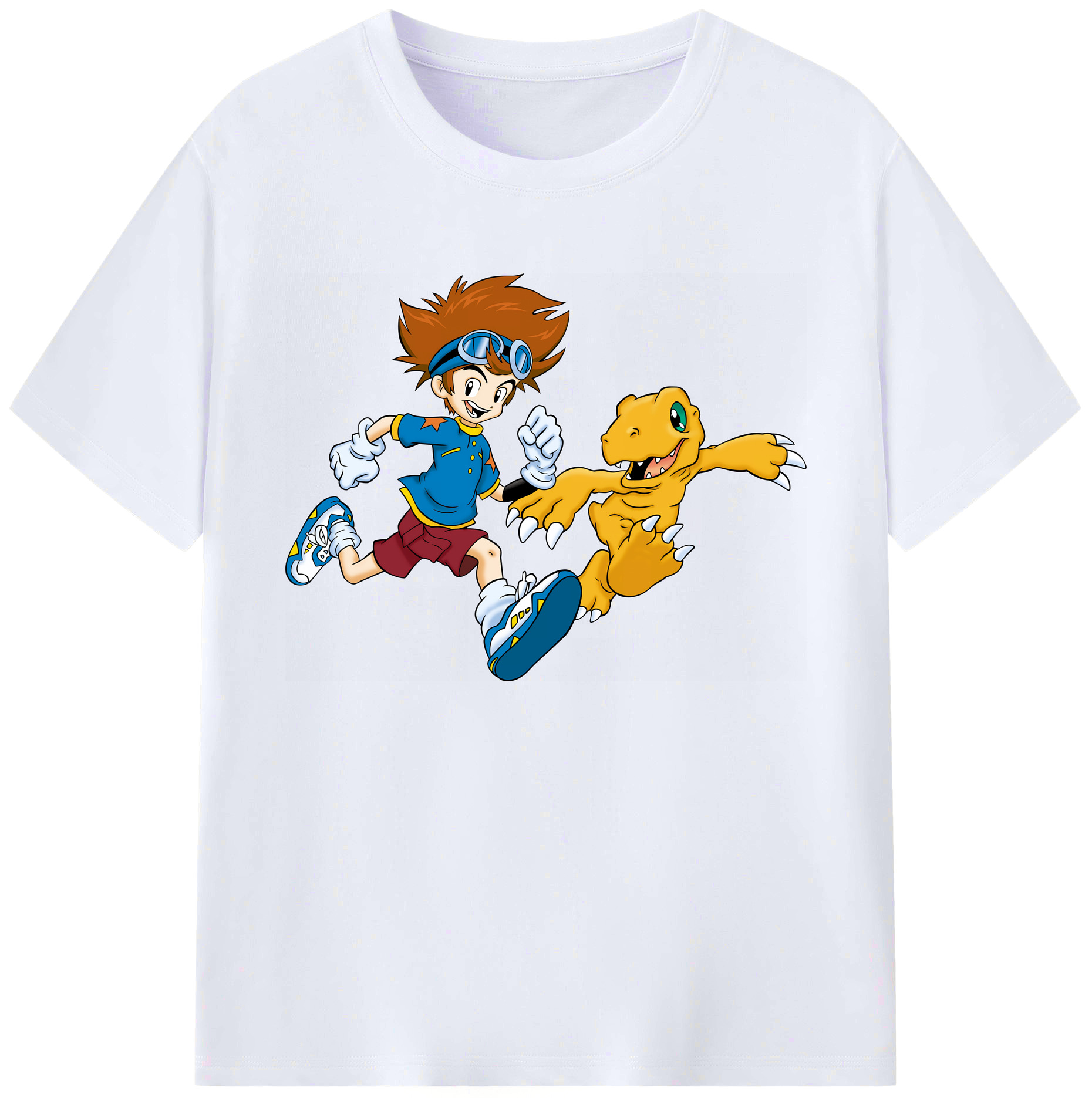 （画像用） Digimon デジタルモンスター/デジモン 綿100％ メンズ半袖Tシャツ｜肌触りやわらか＆通気性