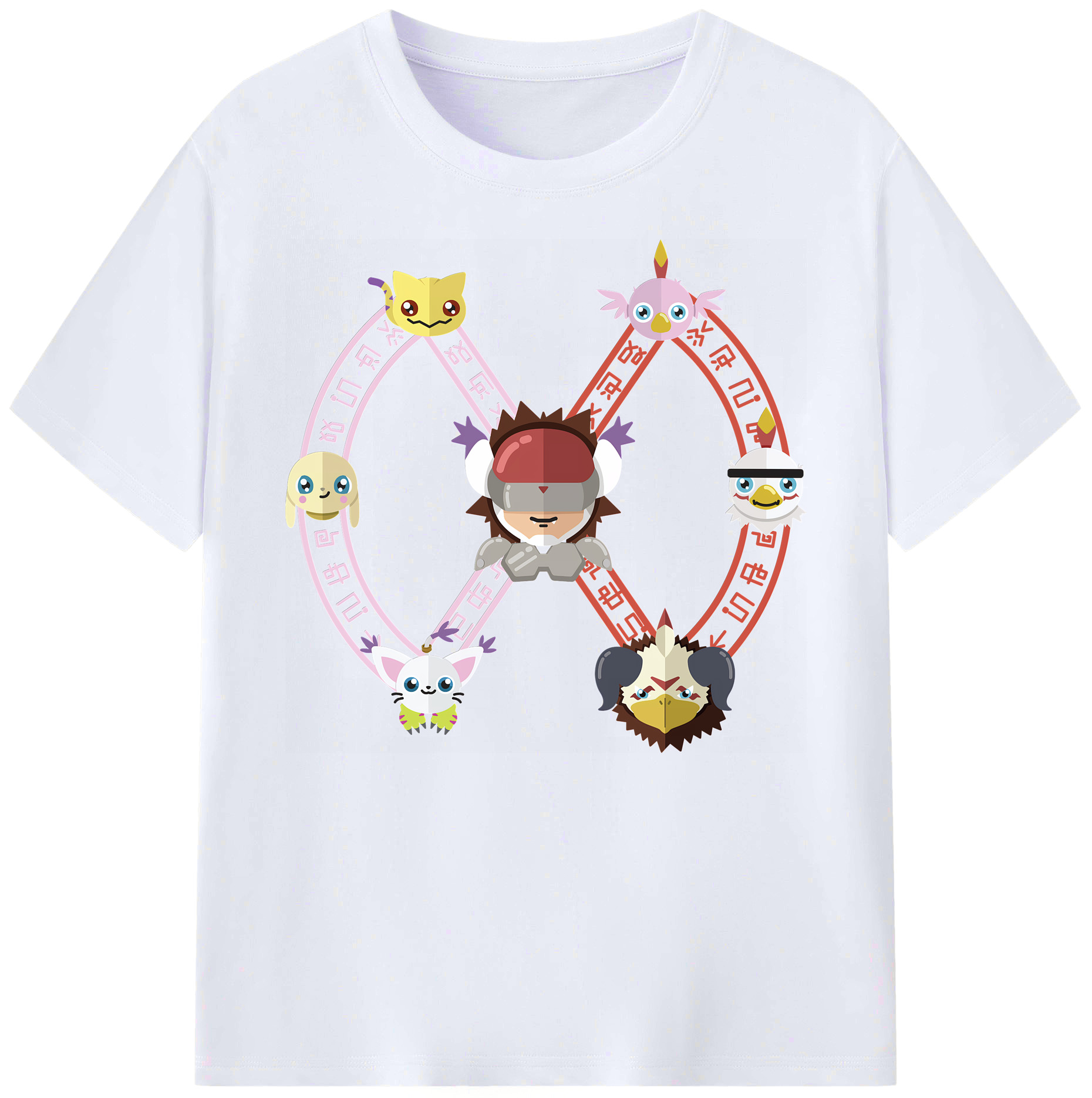 （画像用） Digimon デジタルモンスター/デジモン 綿100％ メンズ半袖Tシャツ｜肌触りやわらか＆通気性