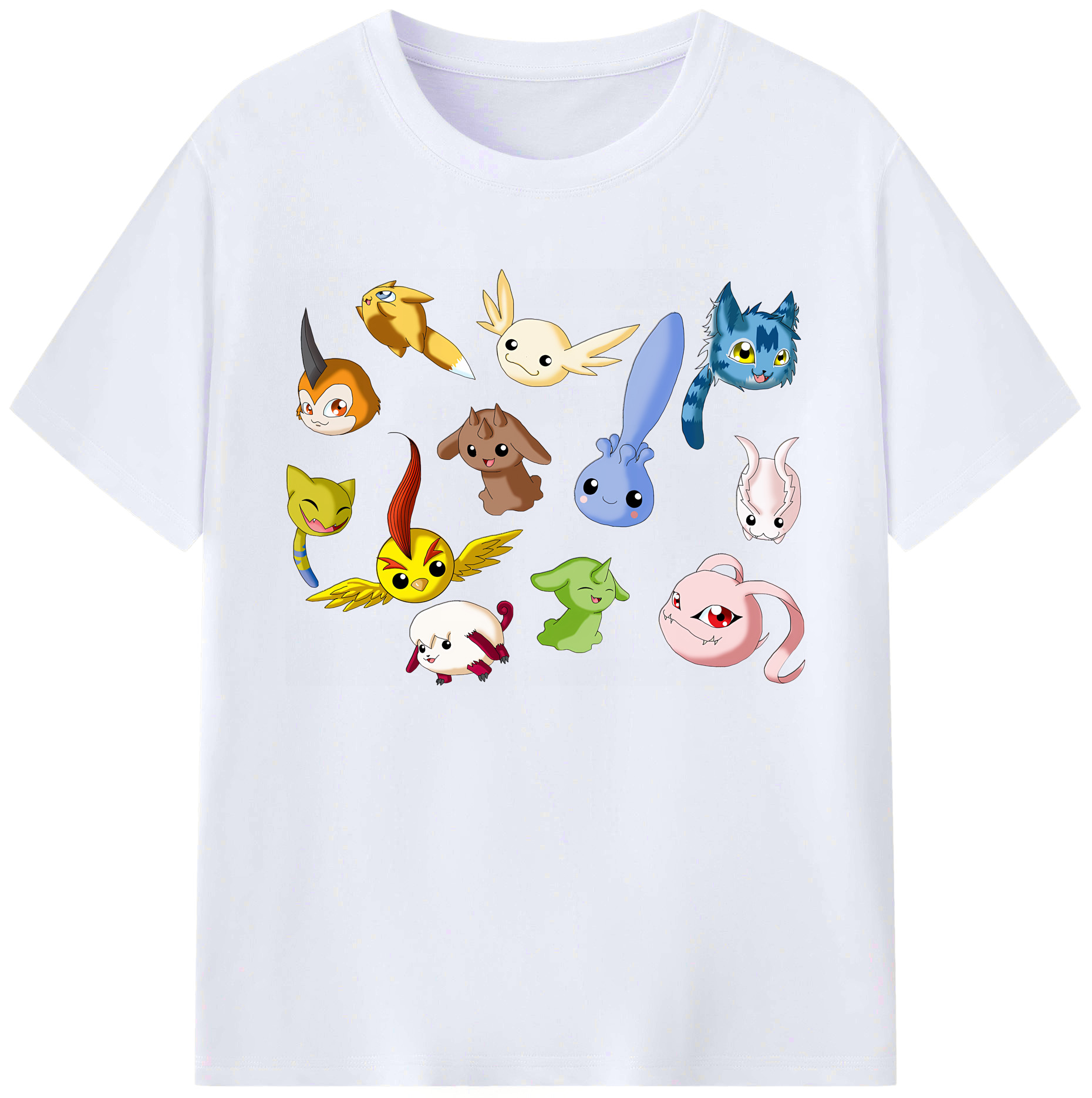 （画像用） Digimon デジタルモンスター/デジモン 綿100％ メンズ半袖Tシャツ｜肌触りやわらか＆通気性
