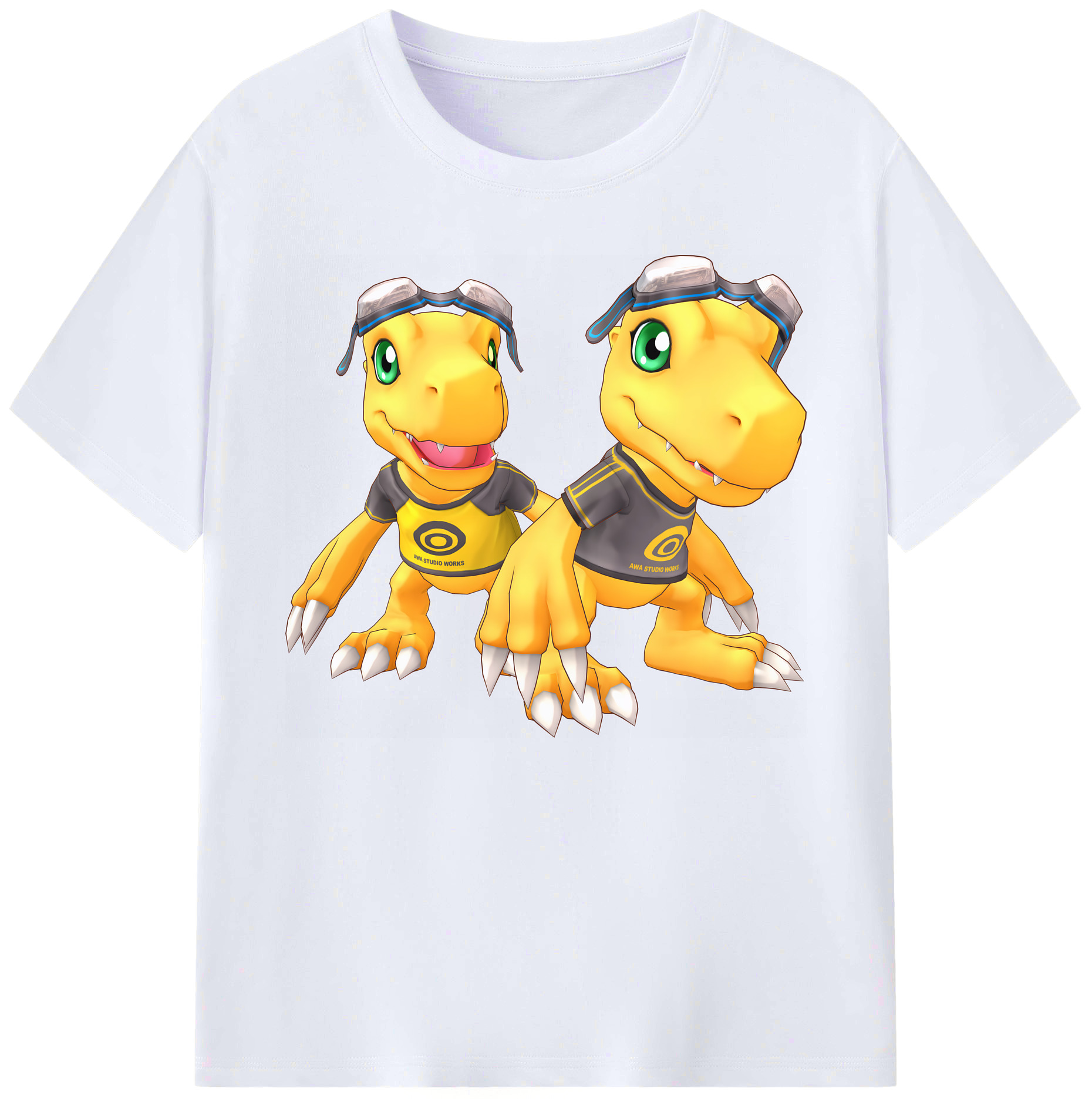 （画像用） Digimon デジタルモンスター/デジモン 綿100％ メンズ半袖Tシャツ｜肌触りやわらか＆通気性