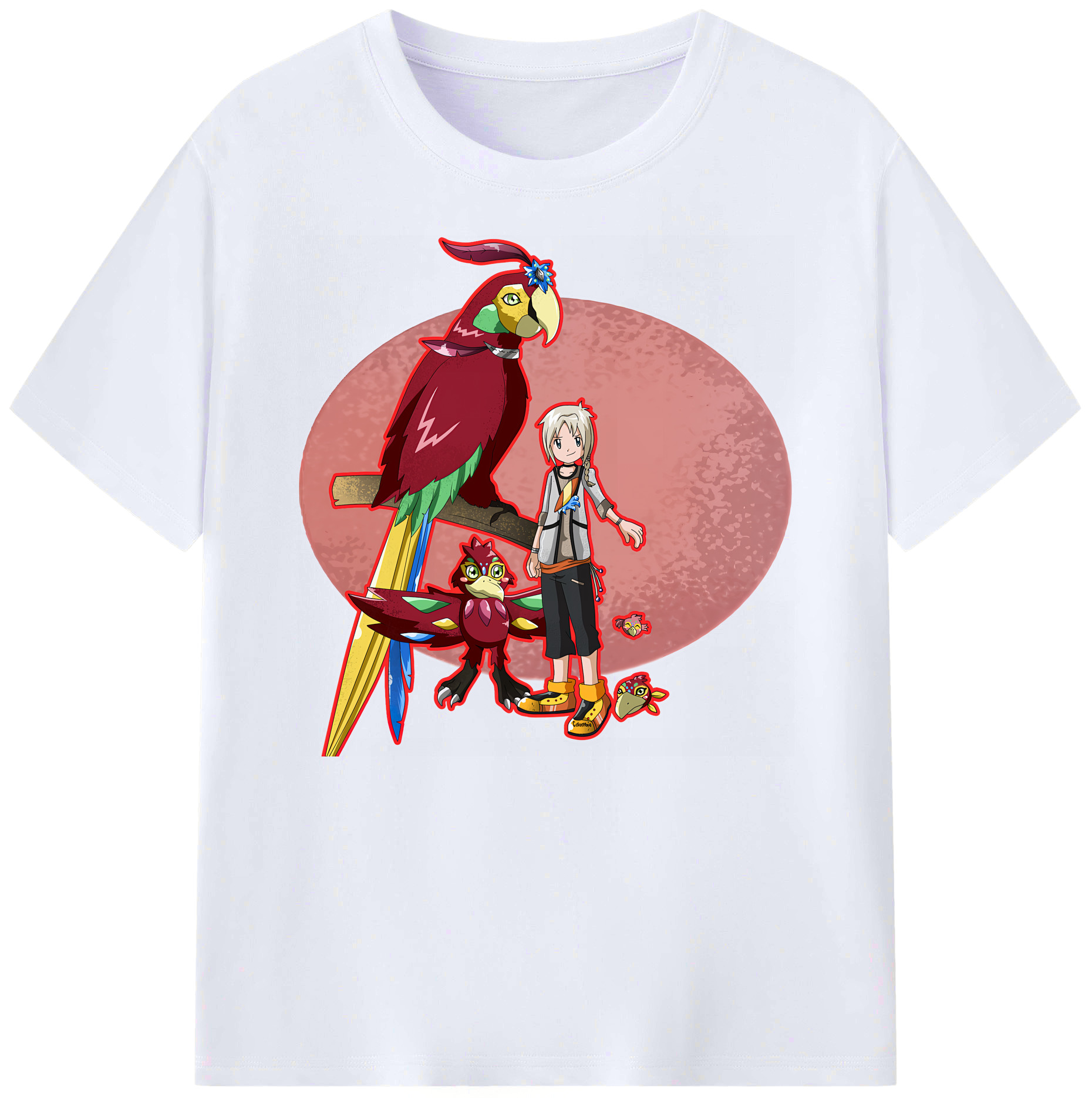 （画像用） Digimon デジタルモンスター/デジモン 綿100％ メンズ半袖Tシャツ｜肌触りやわらか＆通気性