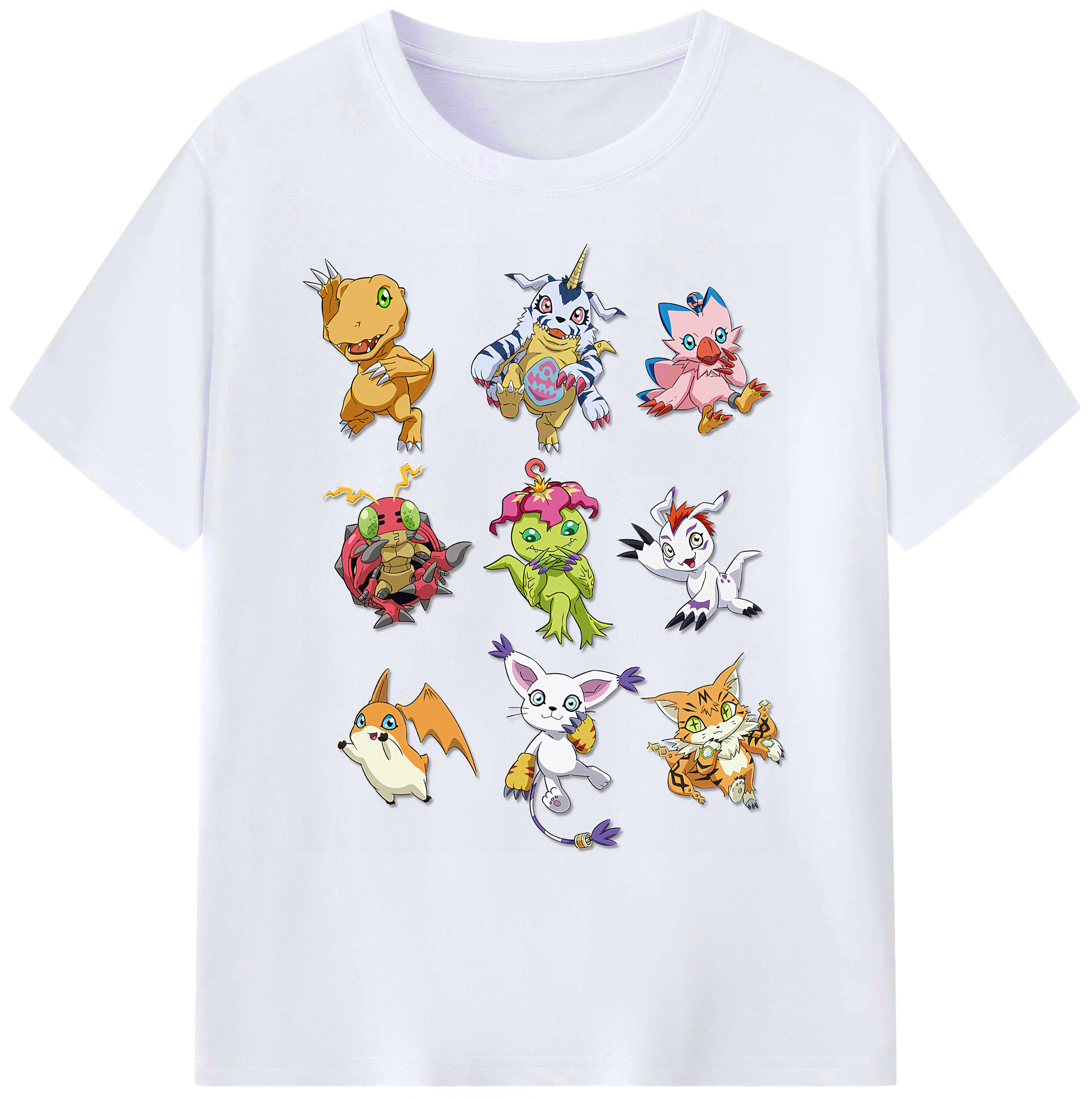 （画像用） Digimon デジタルモンスター/デジモン 綿100％ メンズ半袖Tシャツ｜肌触りやわらか＆通気性
