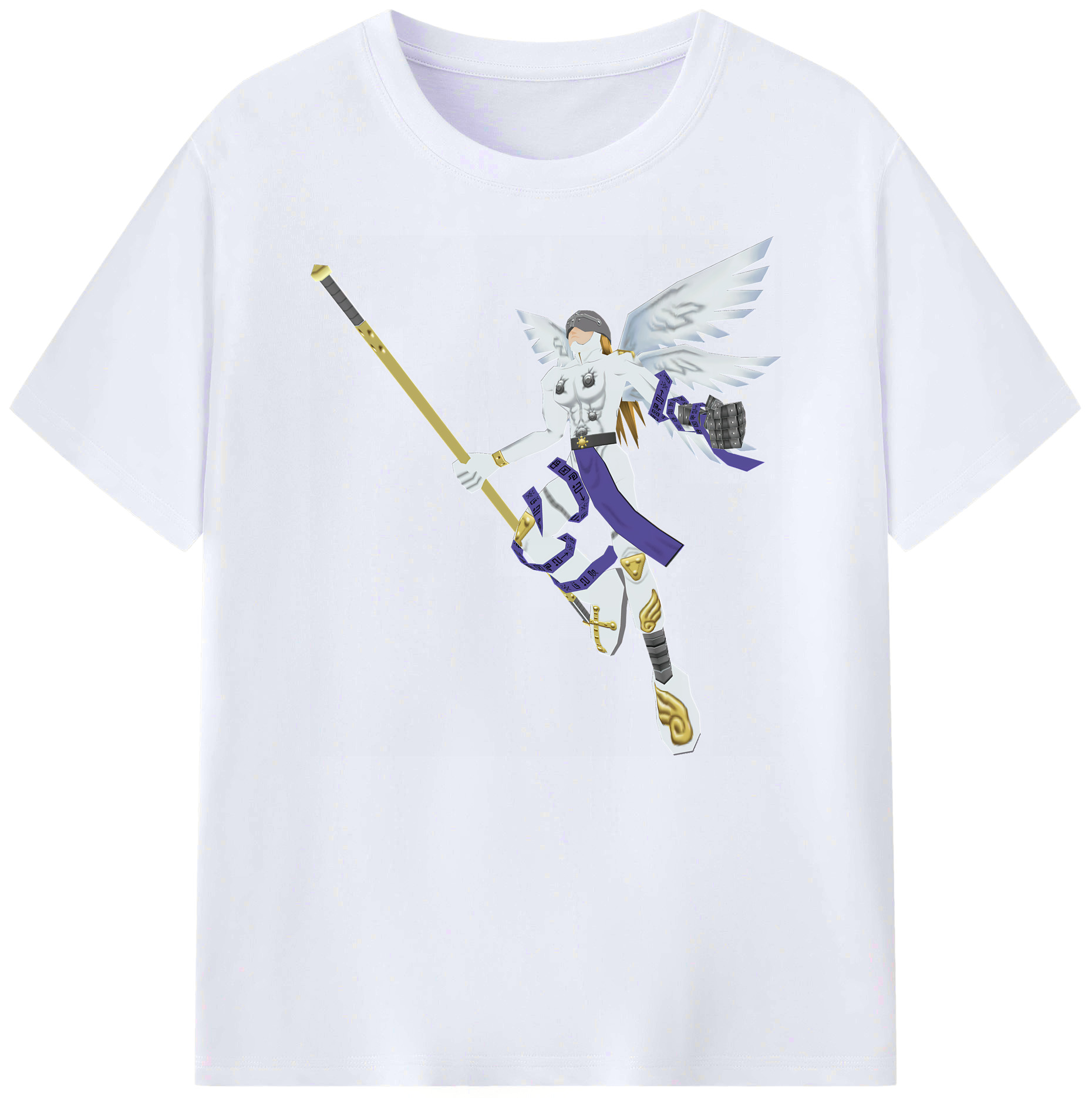 （画像用） Digimon デジタルモンスター/デジモン 綿100％ メンズ半袖Tシャツ｜肌触りやわらか＆通気性