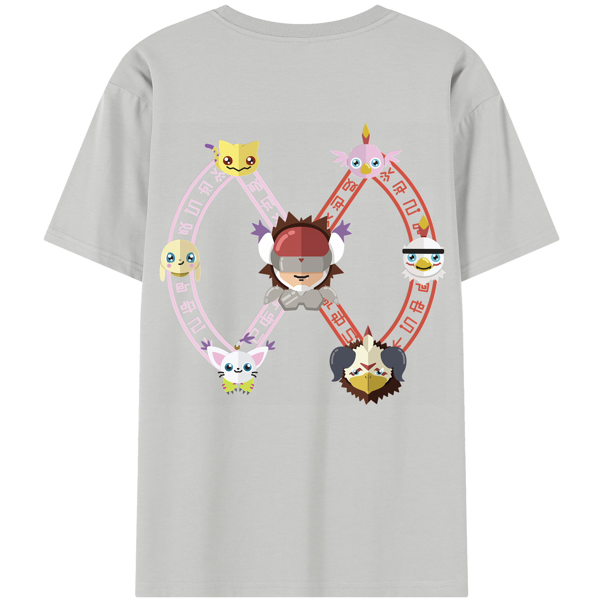 （画像用） Digimon デジタルモンスター/デジモン レディース半袖Tシャツ(バックプリント)