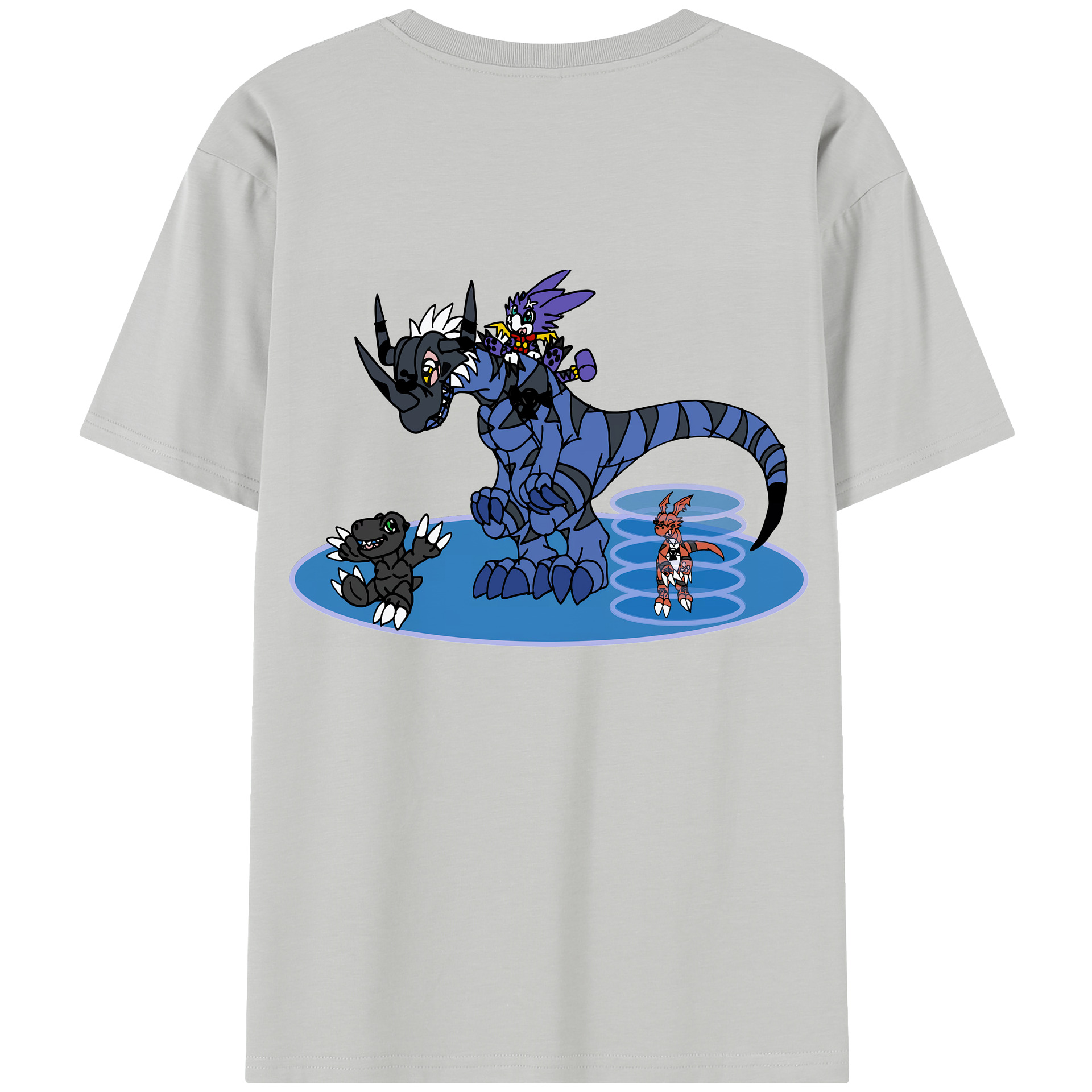 （画像用） Digimon デジタルモンスター/デジモン レディース半袖Tシャツ(バックプリント)