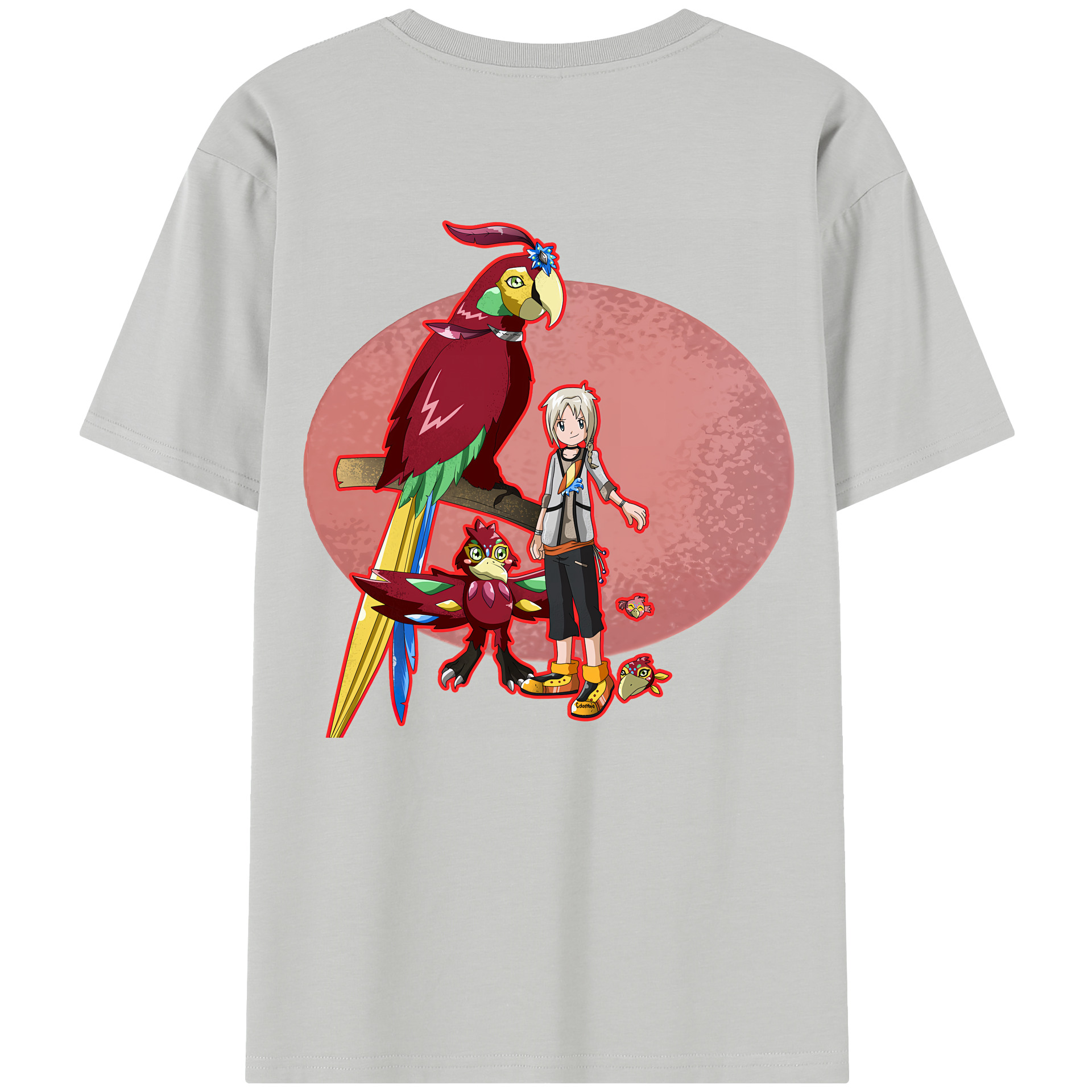 （画像用） Digimon デジタルモンスター/デジモン レディース半袖Tシャツ(バックプリント)