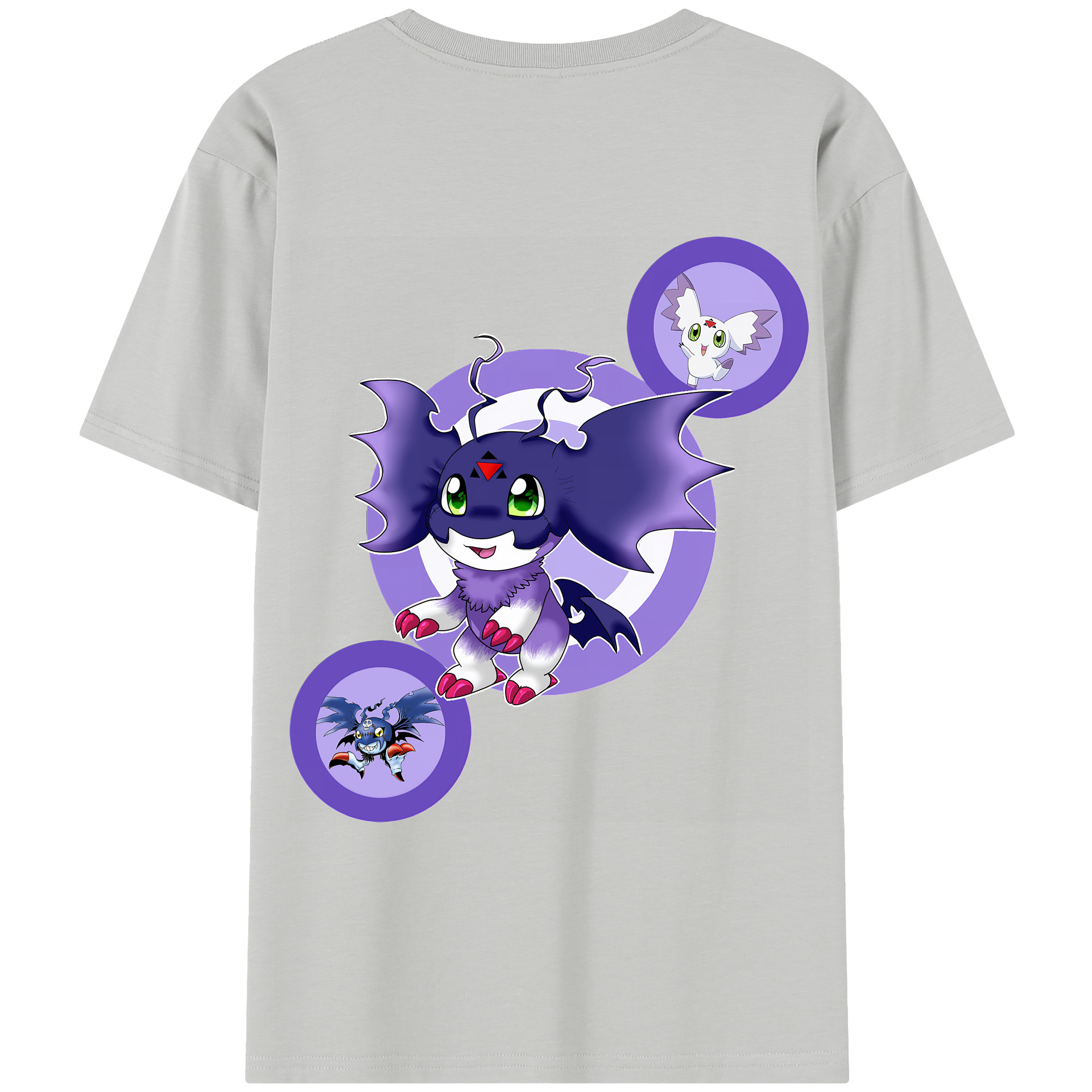 （画像用） Digimon デジタルモンスター/デジモン レディース半袖Tシャツ(バックプリント)