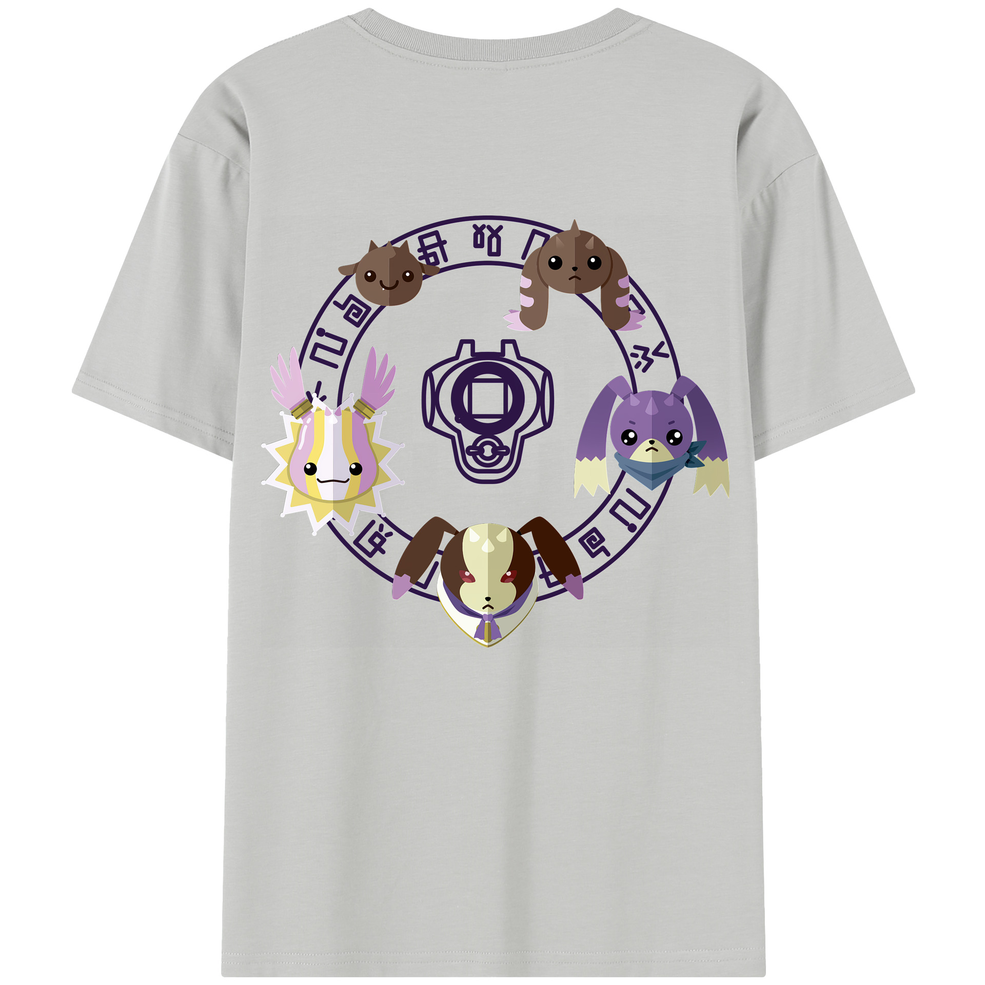（画像用） Digimon デジタルモンスター/デジモン レディース半袖Tシャツ(バックプリント)