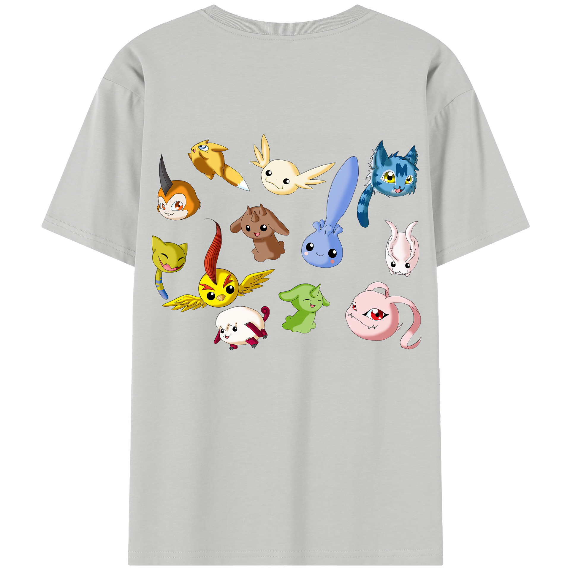 （画像用） Digimon デジタルモンスター/デジモン レディース半袖Tシャツ(バックプリント)