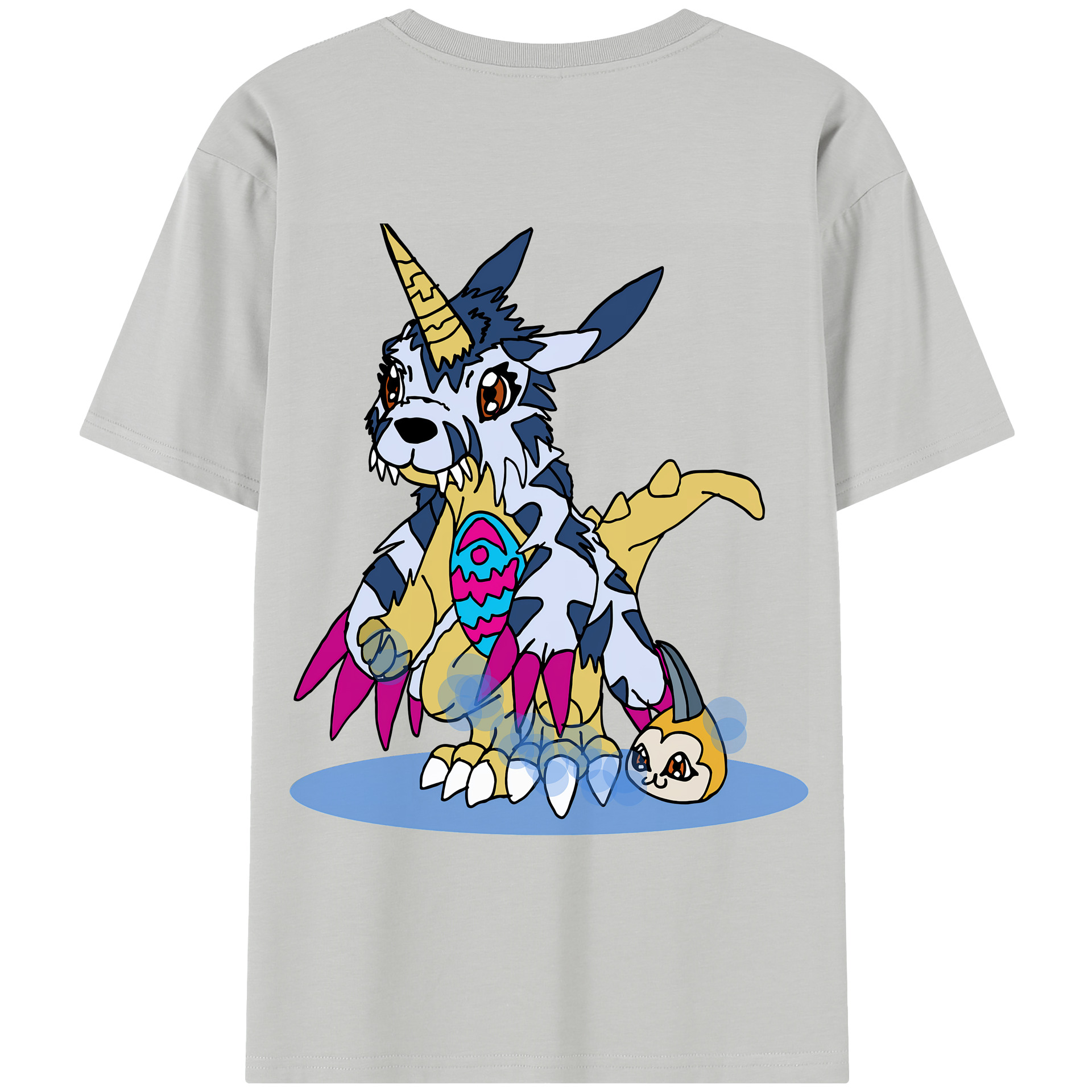 （画像用） Digimon デジタルモンスター/デジモン レディース半袖Tシャツ(バックプリント)