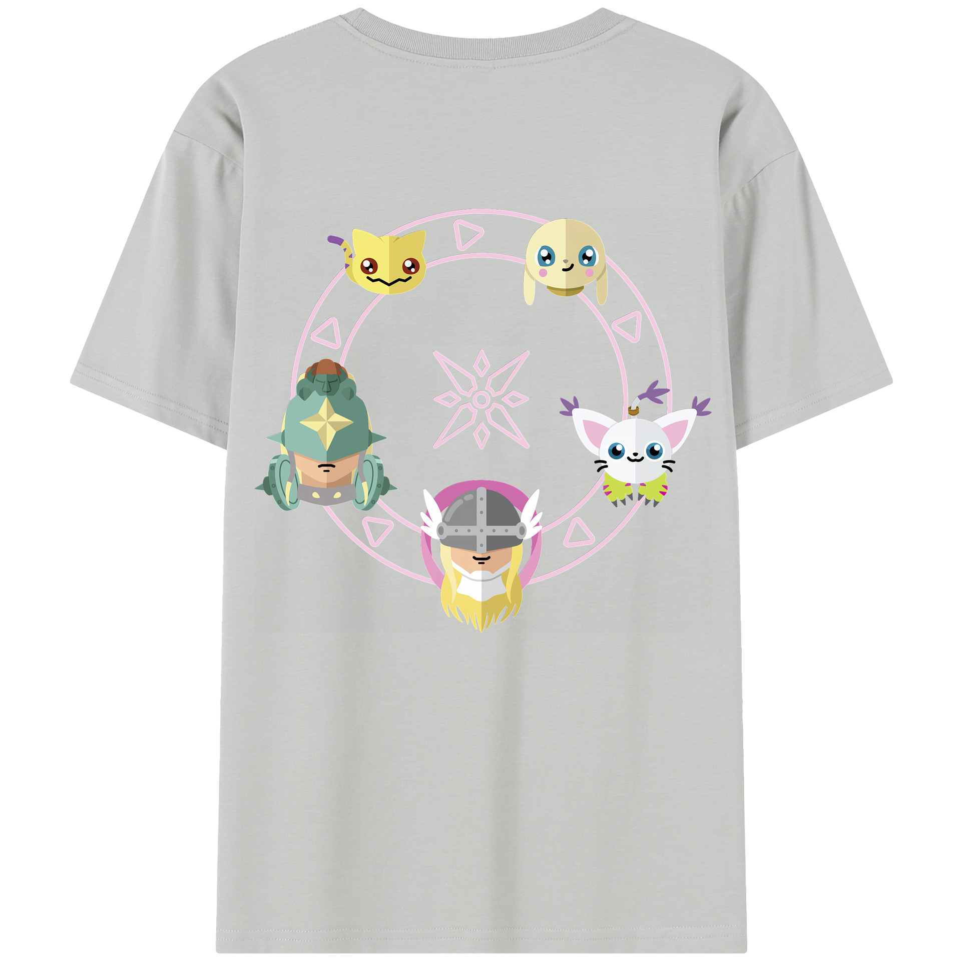 （画像用） Digimon デジタルモンスター/デジモン レディース半袖Tシャツ(バックプリント)