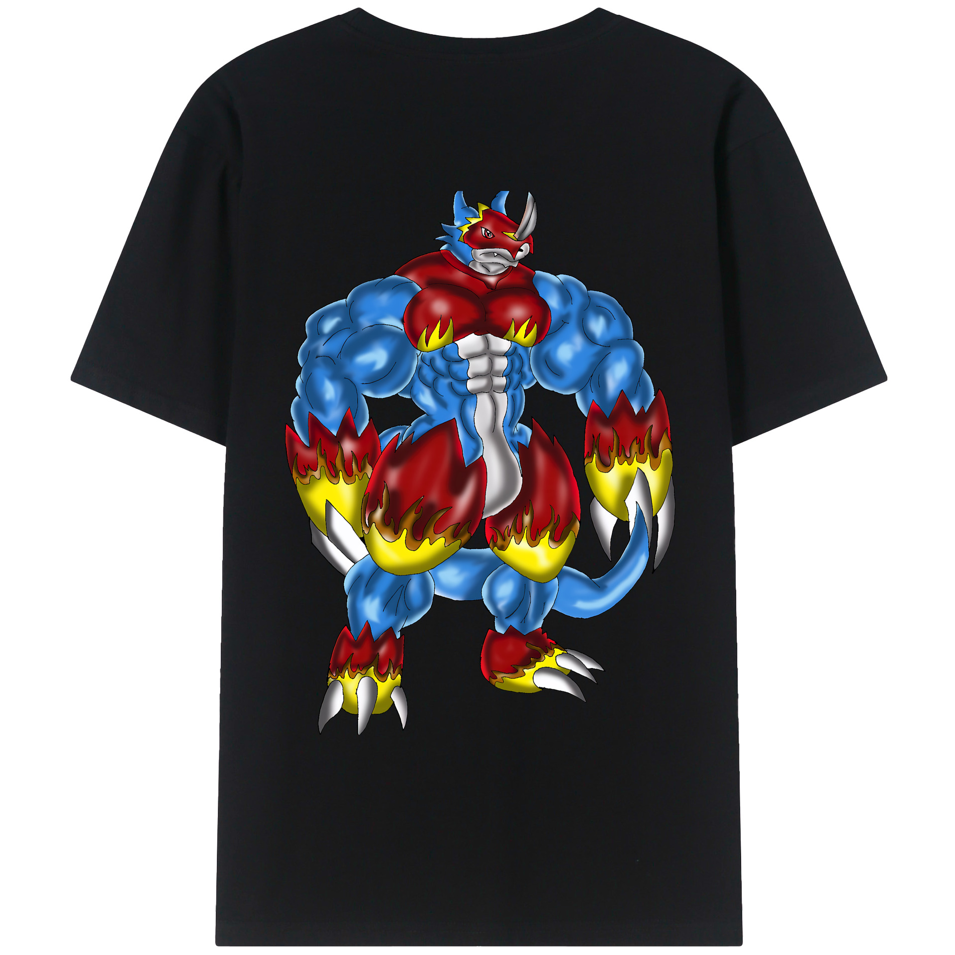 （画像用） Digimon デジタルモンスター/デジモン レディース半袖Tシャツ(バックプリント)