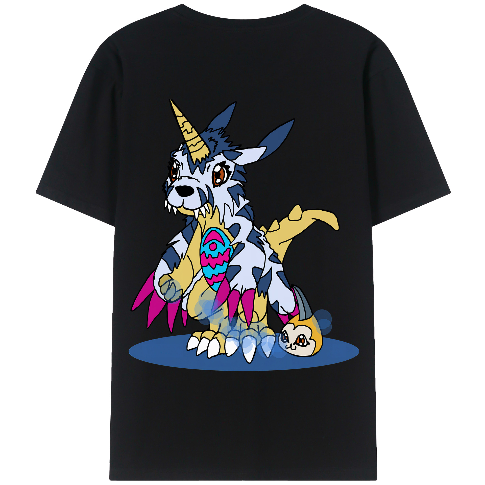 （画像用） Digimon デジタルモンスター/デジモン レディース半袖Tシャツ(バックプリント)