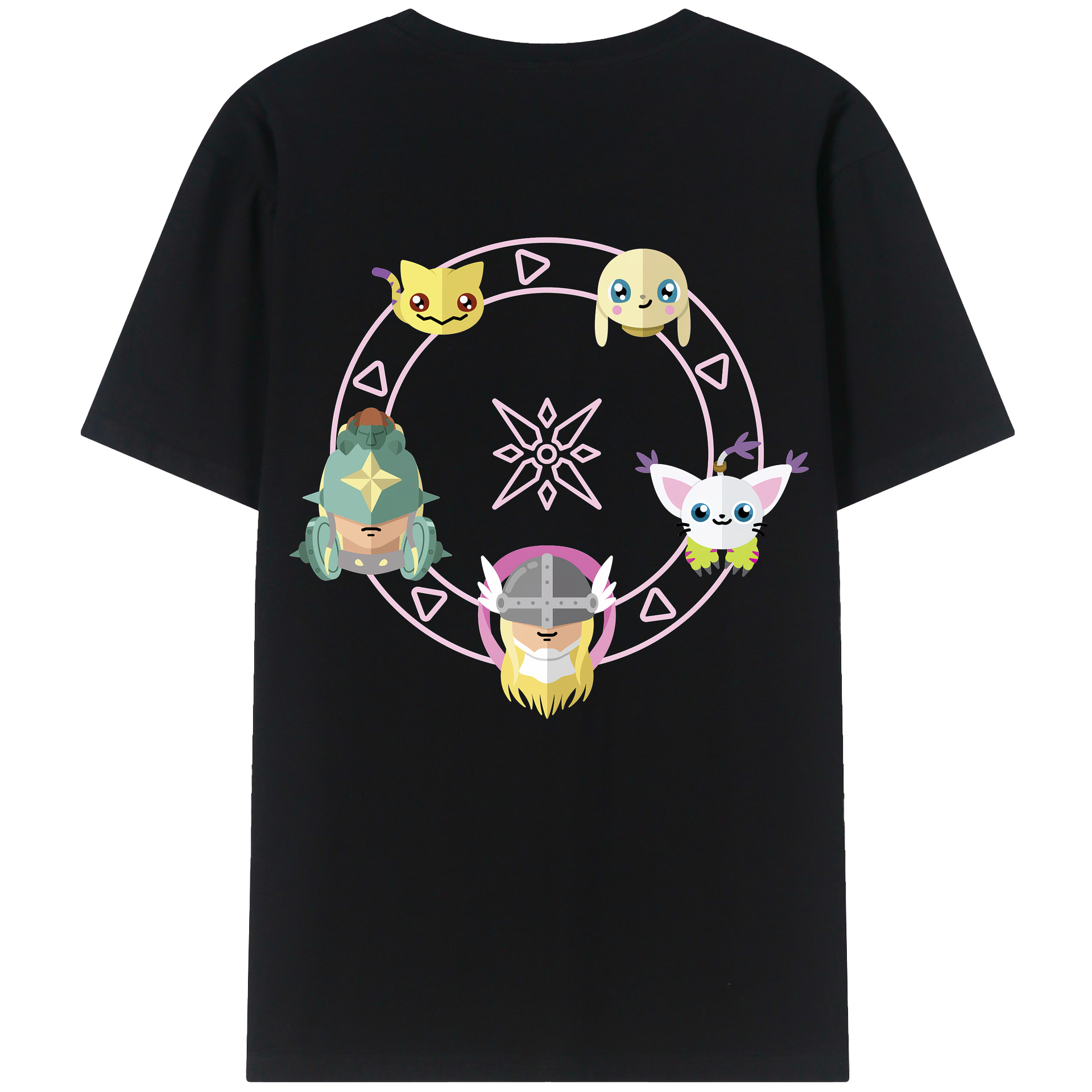 （画像用） Digimon デジタルモンスター/デジモン レディース半袖Tシャツ(バックプリント)