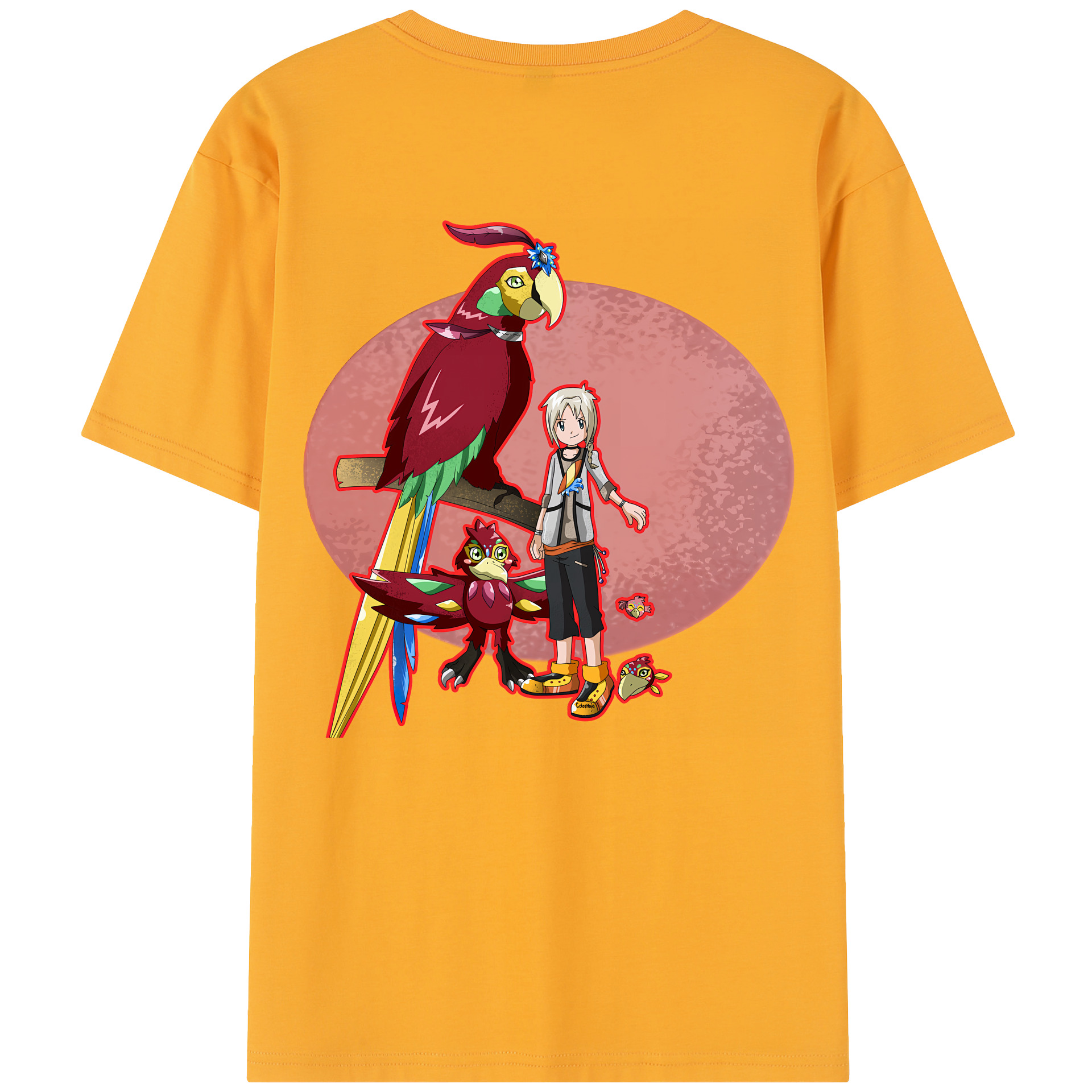（画像用） Digimon デジタルモンスター/デジモン レディース半袖Tシャツ(バックプリント)