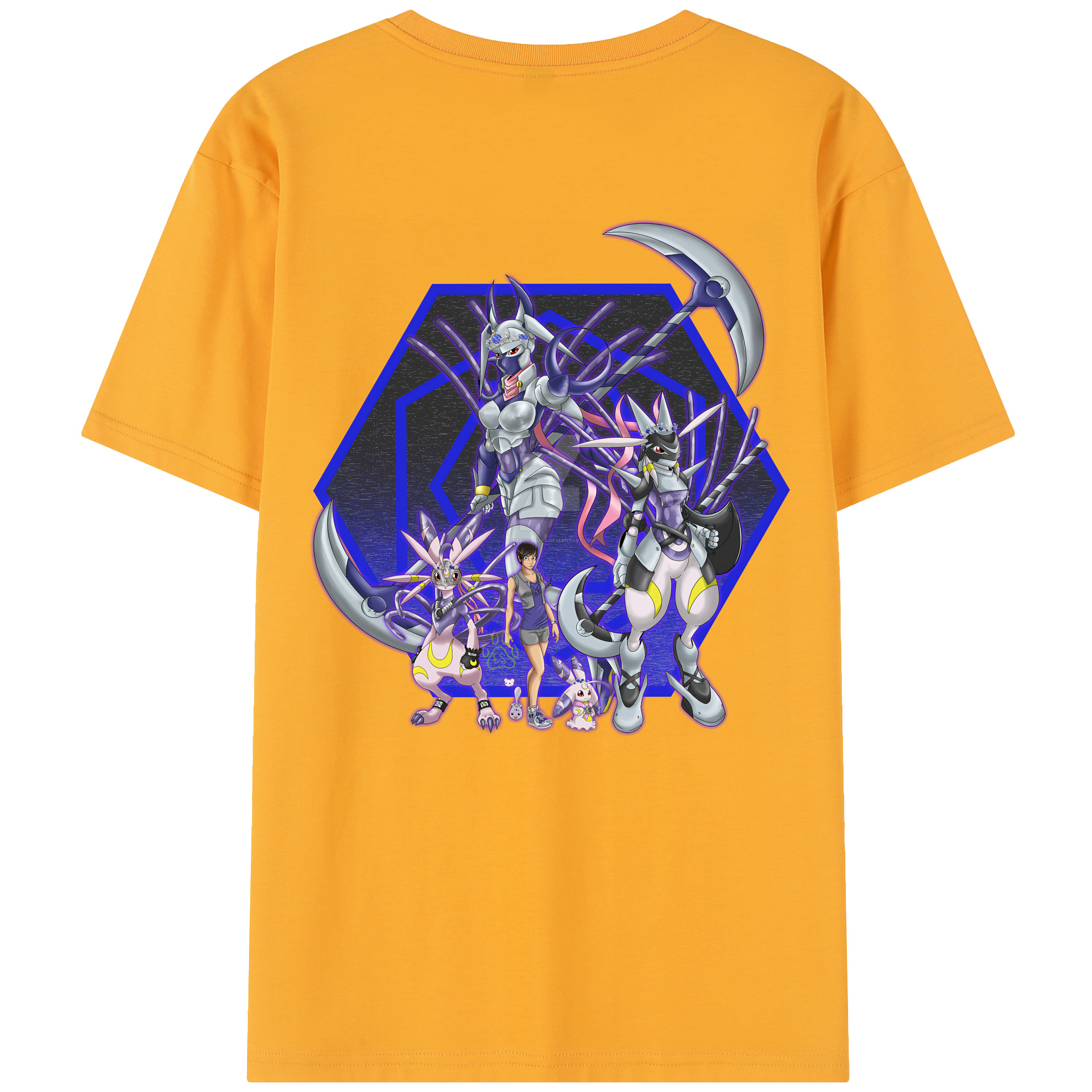 （画像用） Digimon デジタルモンスター/デジモン レディース半袖Tシャツ(バックプリント)