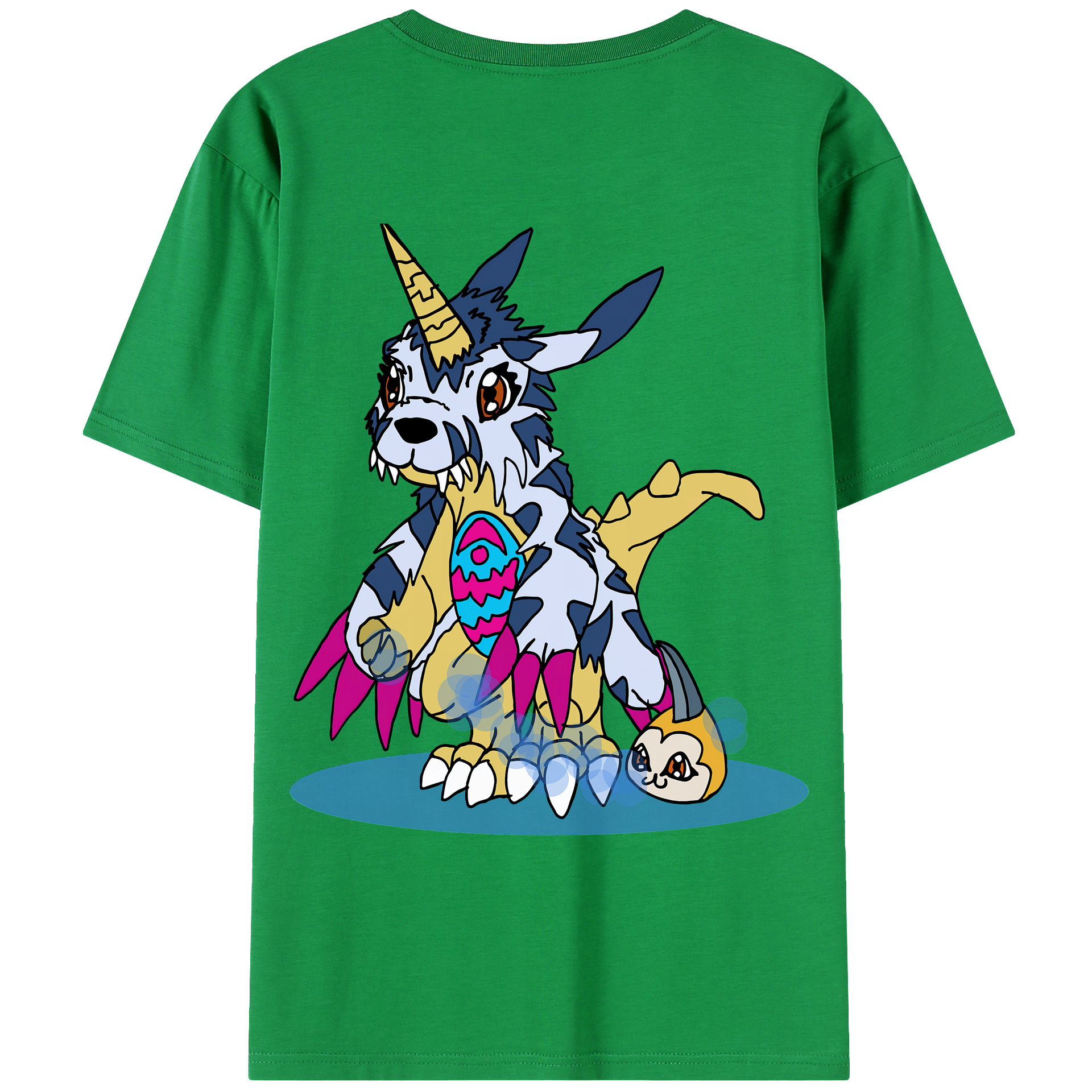 （画像用） Digimon デジタルモンスター/デジモン レディース半袖Tシャツ(バックプリント)
