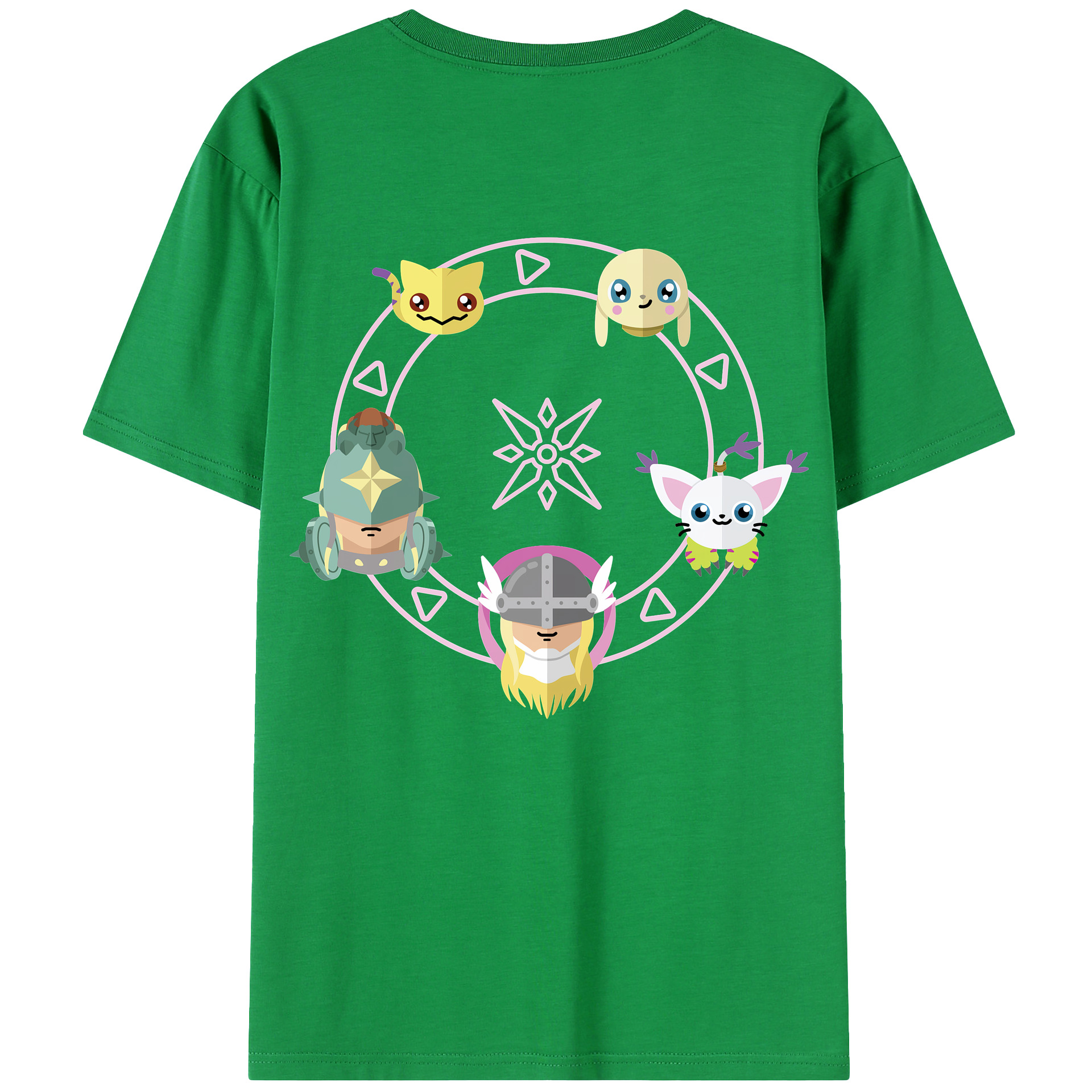 （画像用） Digimon デジタルモンスター/デジモン レディース半袖Tシャツ(バックプリント)