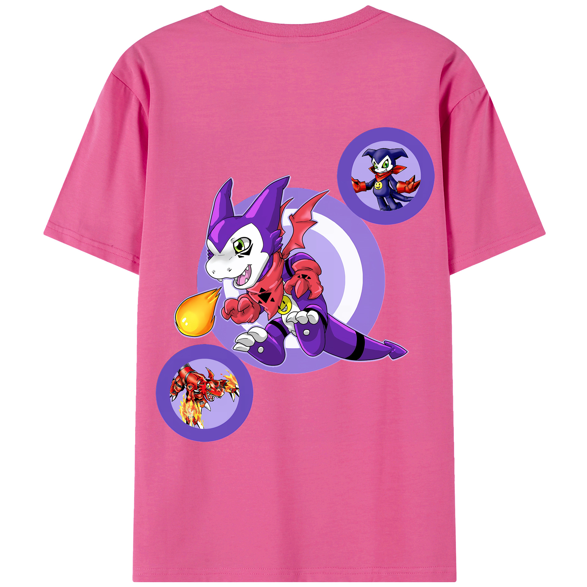 （画像用） Digimon デジタルモンスター/デジモン レディース半袖Tシャツ(バックプリント)