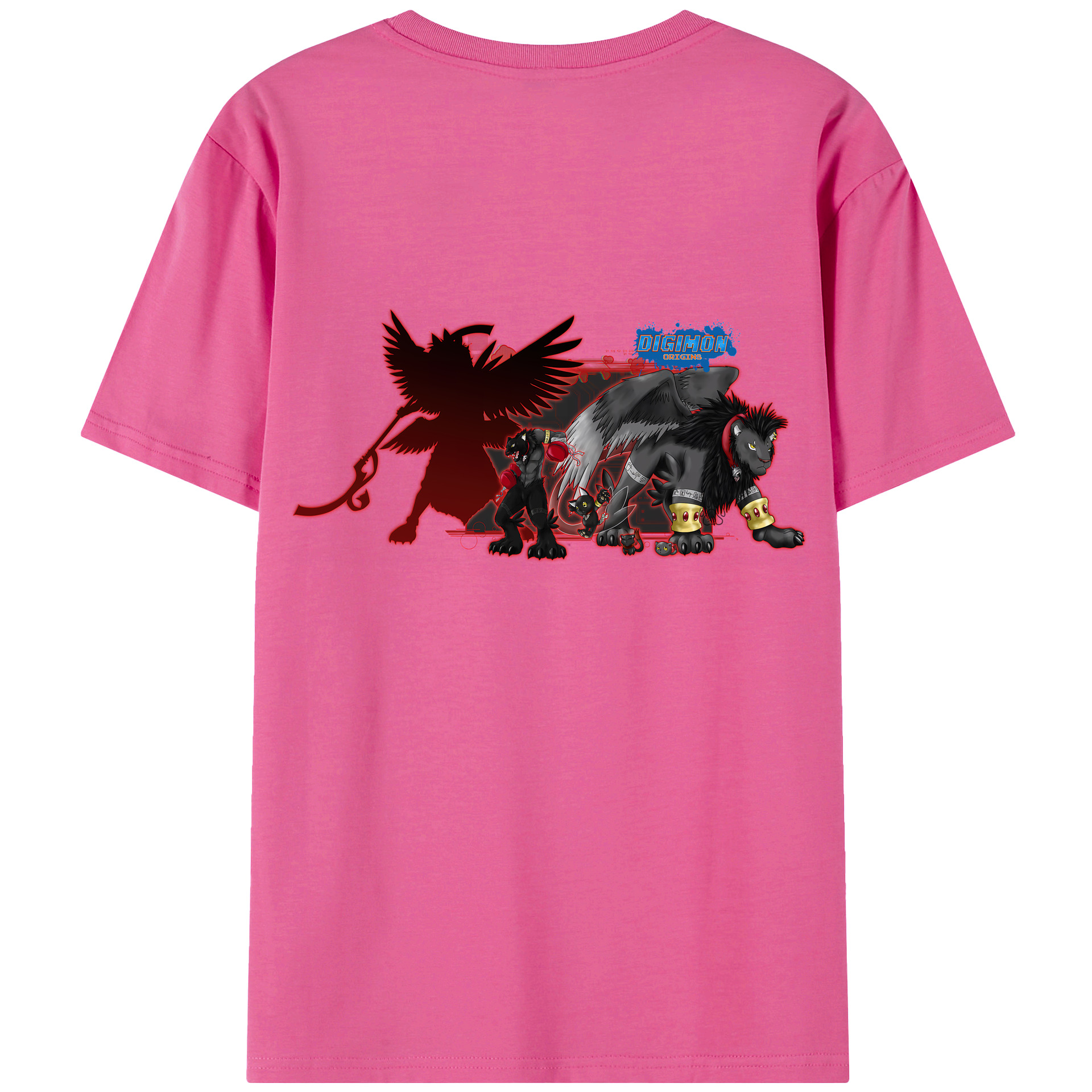 （画像用） Digimon デジタルモンスター/デジモン レディース半袖Tシャツ(バックプリント)