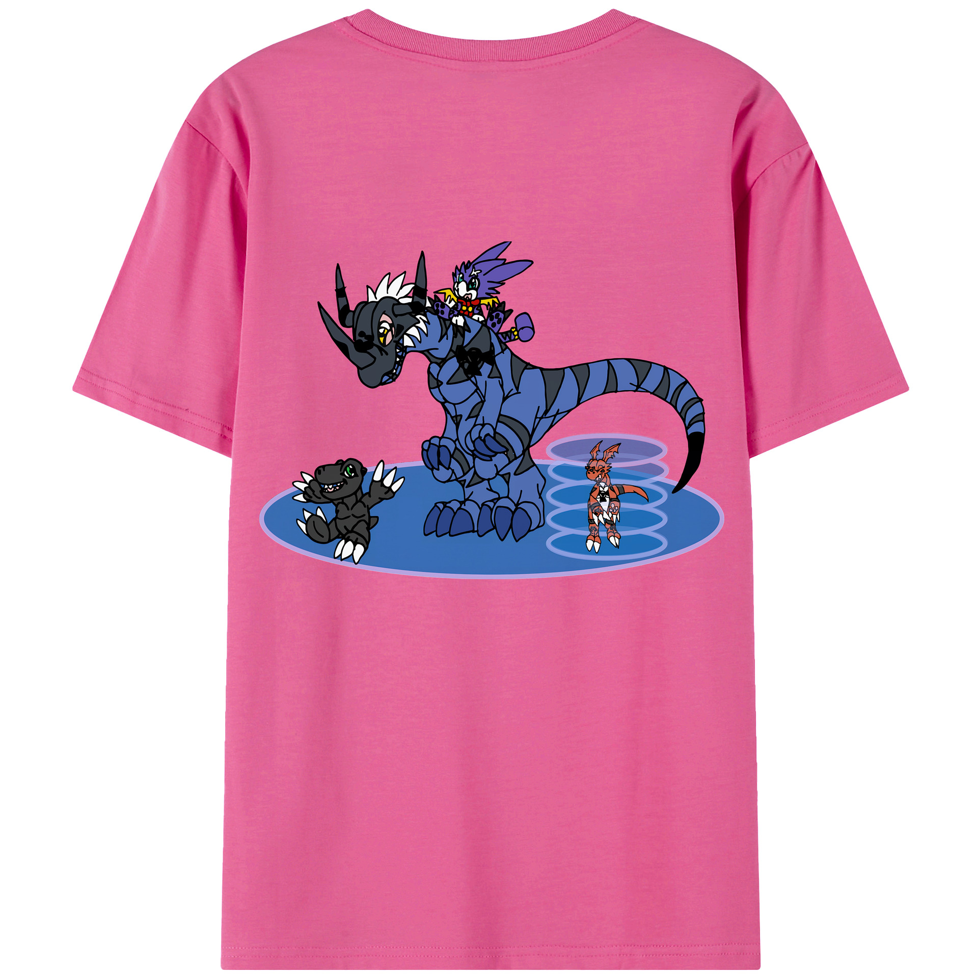 （画像用） Digimon デジタルモンスター/デジモン レディース半袖Tシャツ(バックプリント)