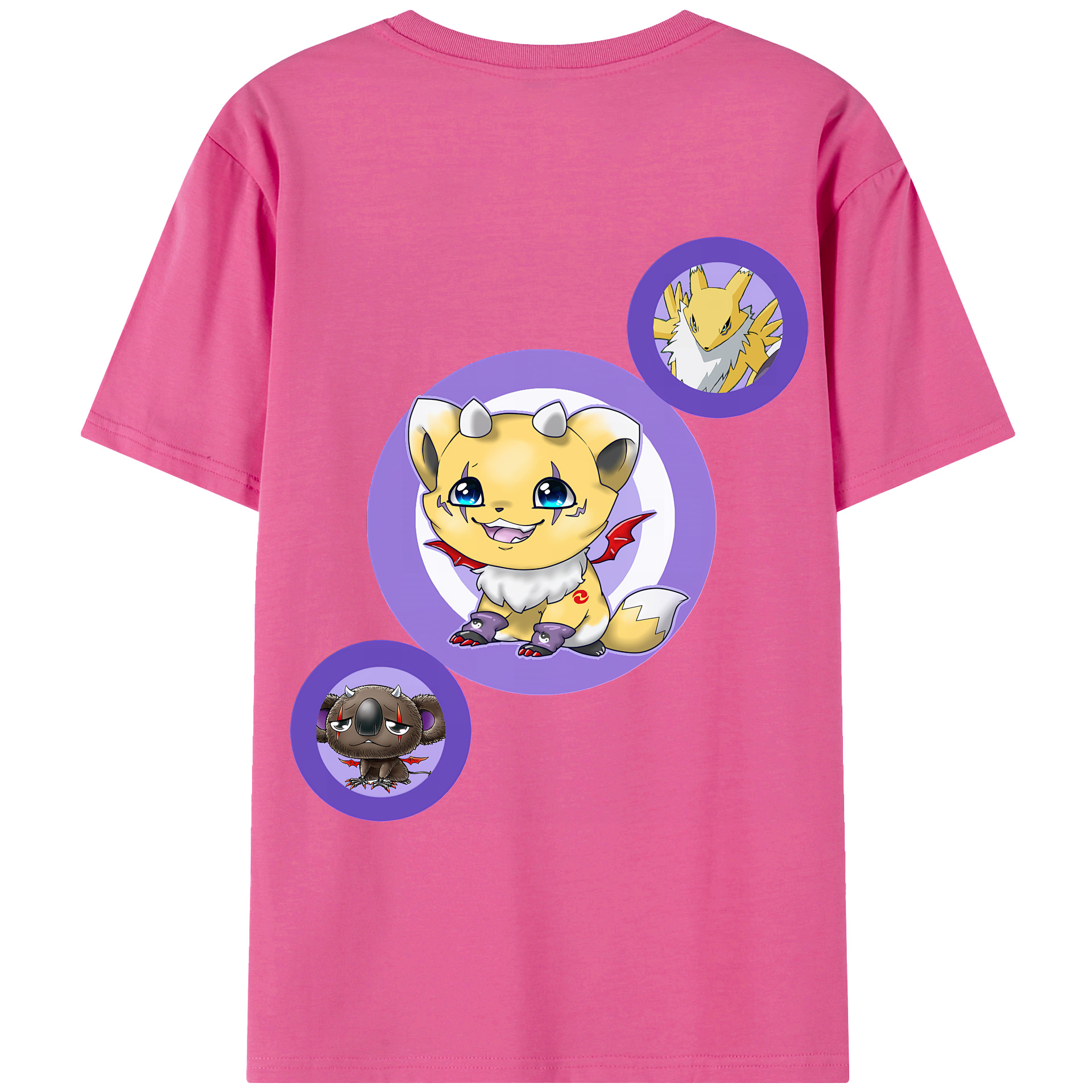 （画像用） Digimon デジタルモンスター/デジモン レディース半袖Tシャツ(バックプリント)