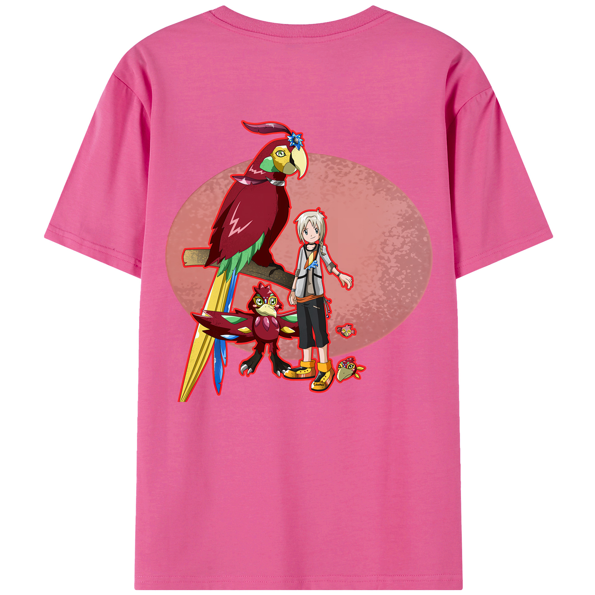 （画像用） Digimon デジタルモンスター/デジモン レディース半袖Tシャツ(バックプリント)