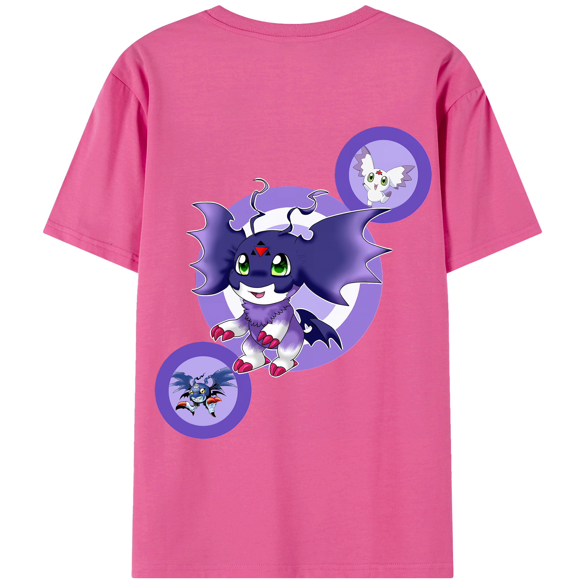 （画像用） Digimon デジタルモンスター/デジモン レディース半袖Tシャツ(バックプリント)