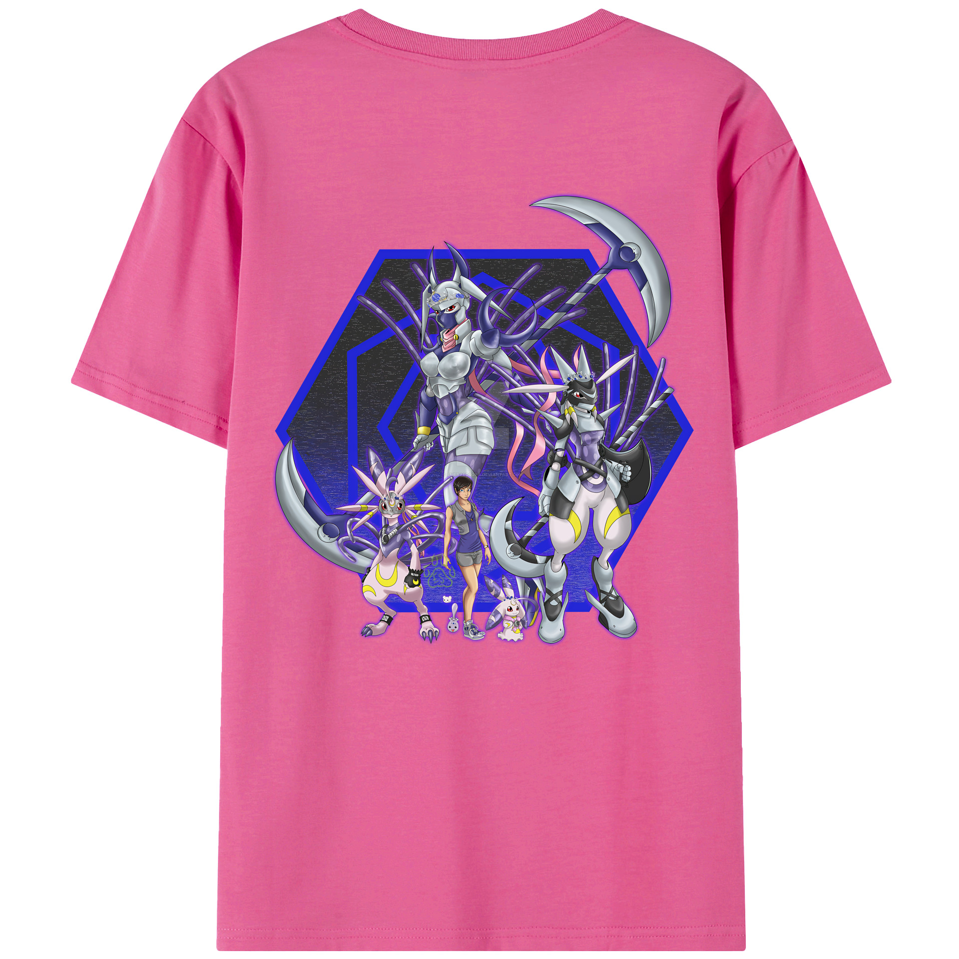 （画像用） Digimon デジタルモンスター/デジモン レディース半袖Tシャツ(バックプリント)