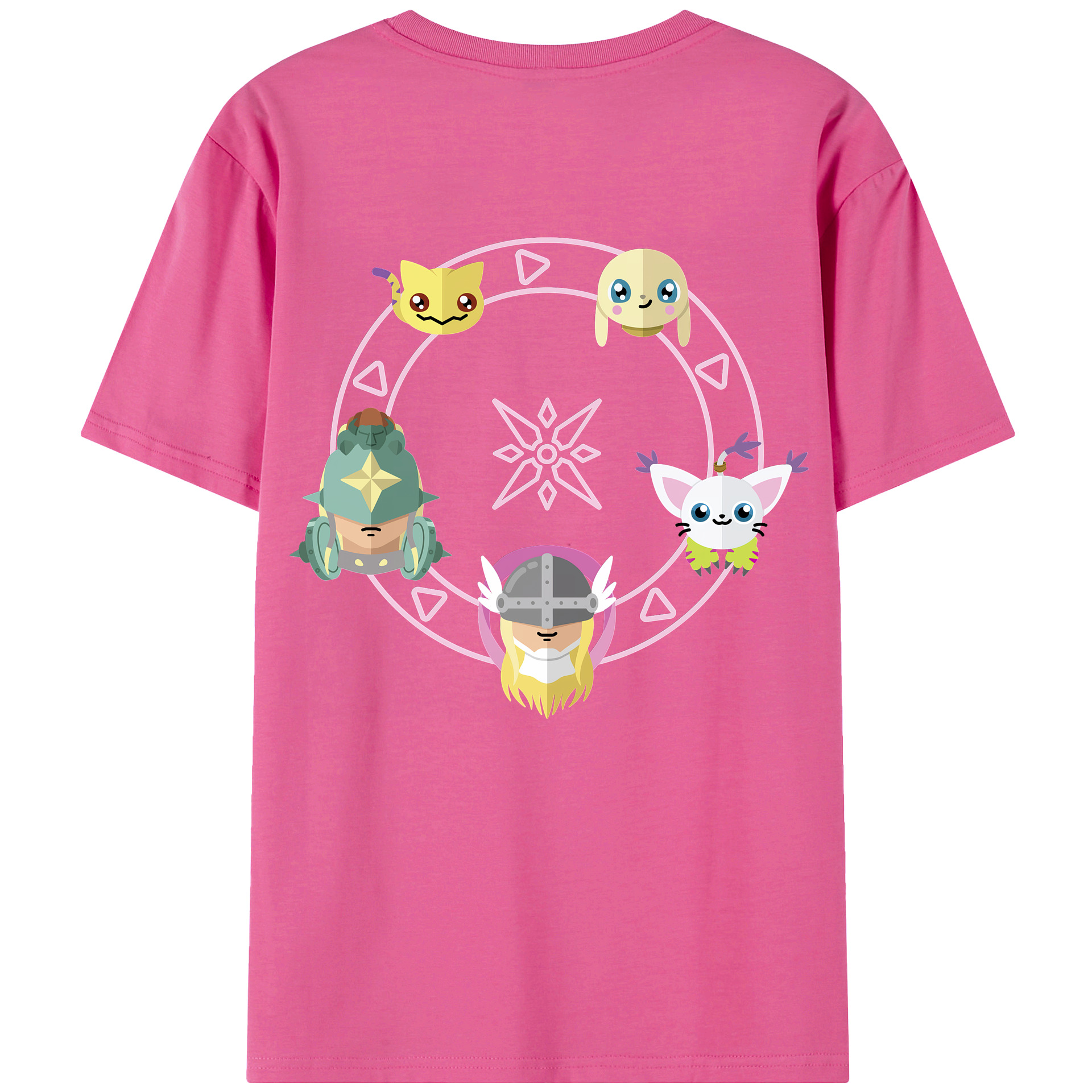 （画像用） Digimon デジタルモンスター/デジモン レディース半袖Tシャツ(バックプリント)