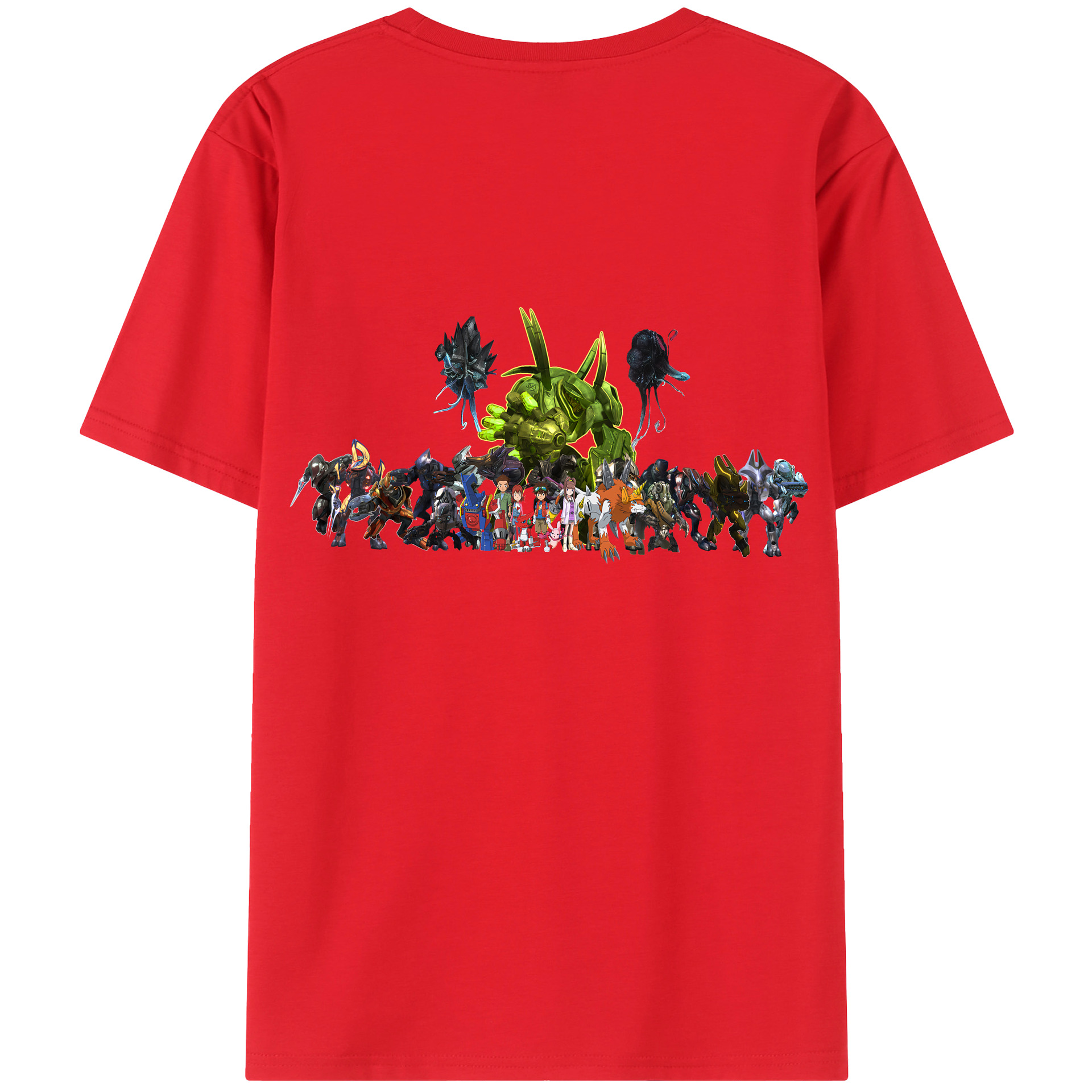 （画像用） Digimon デジタルモンスター/デジモン レディース半袖Tシャツ(バックプリント)