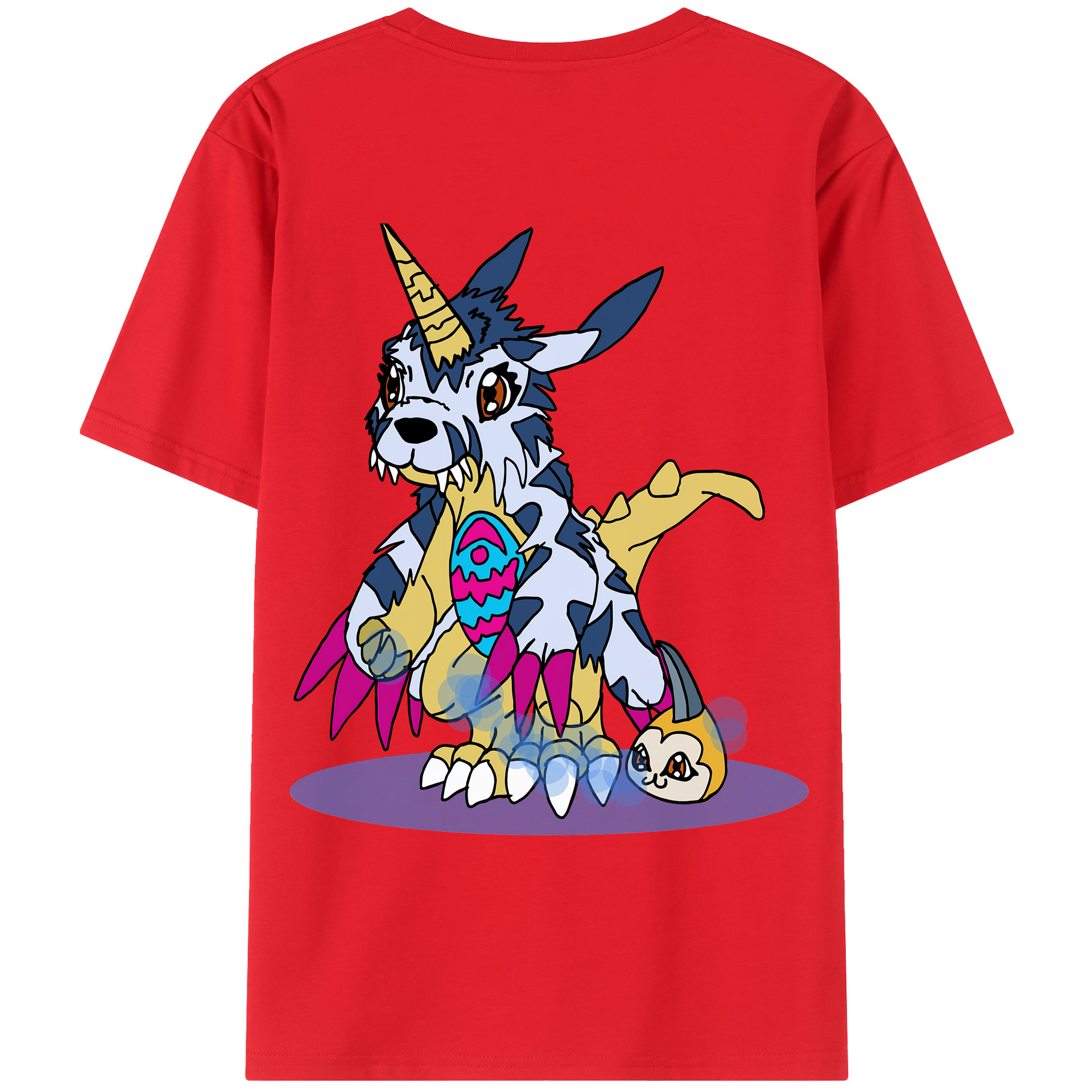 （画像用） Digimon デジタルモンスター/デジモン レディース半袖Tシャツ(バックプリント)