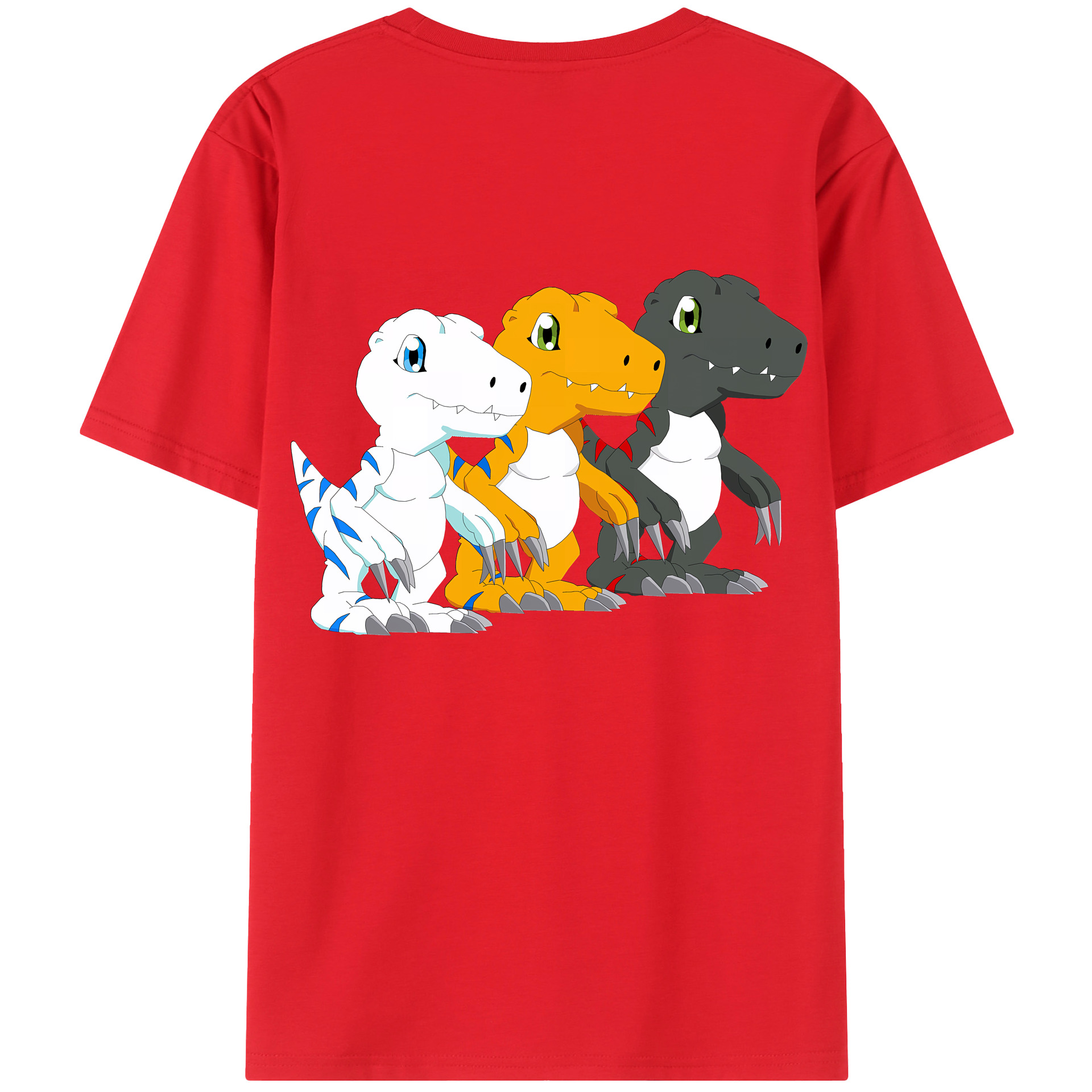（画像用） Digimon デジタルモンスター/デジモン レディース半袖Tシャツ(バックプリント)